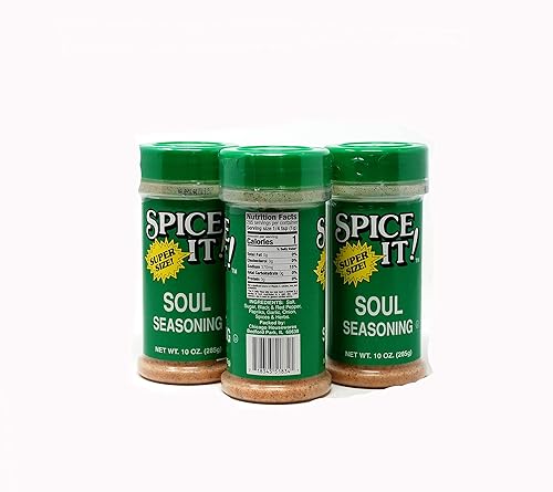 Miniatura 2 de JFS Spice It! Soul Seasoning - Paquete de 3 unidades de 10 onzas