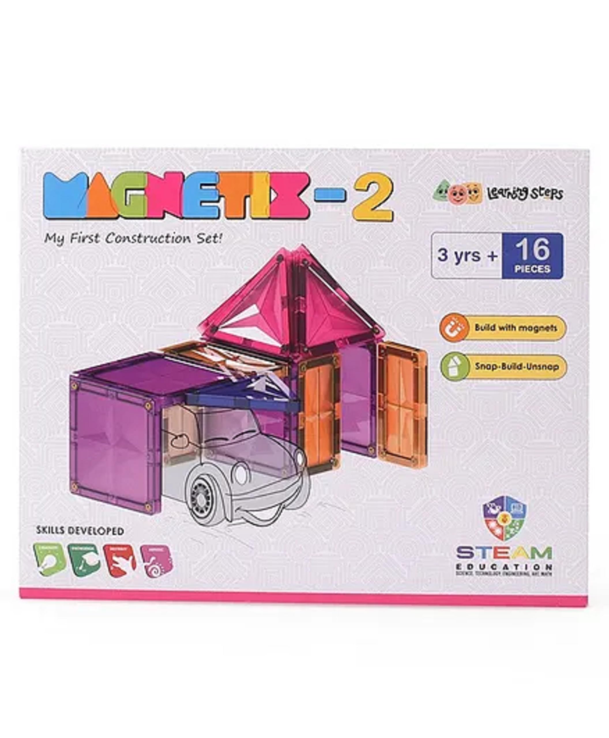 YUIOP - Magnetix 2 - Magnetic Construction Set - Easy to Construct - Powerful Non-Sharp Natural Magnets - 16 Pieces (B0DC6S1NS8) Amazon Price History, Amazon Price Tracker