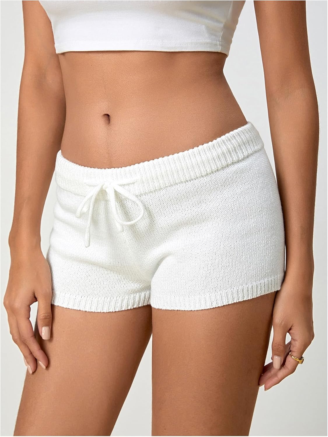 MakeMeChic Women's Mini Micro Shorts Y2k Booty Shorts Sleep Pajama Bottoms - Image 4