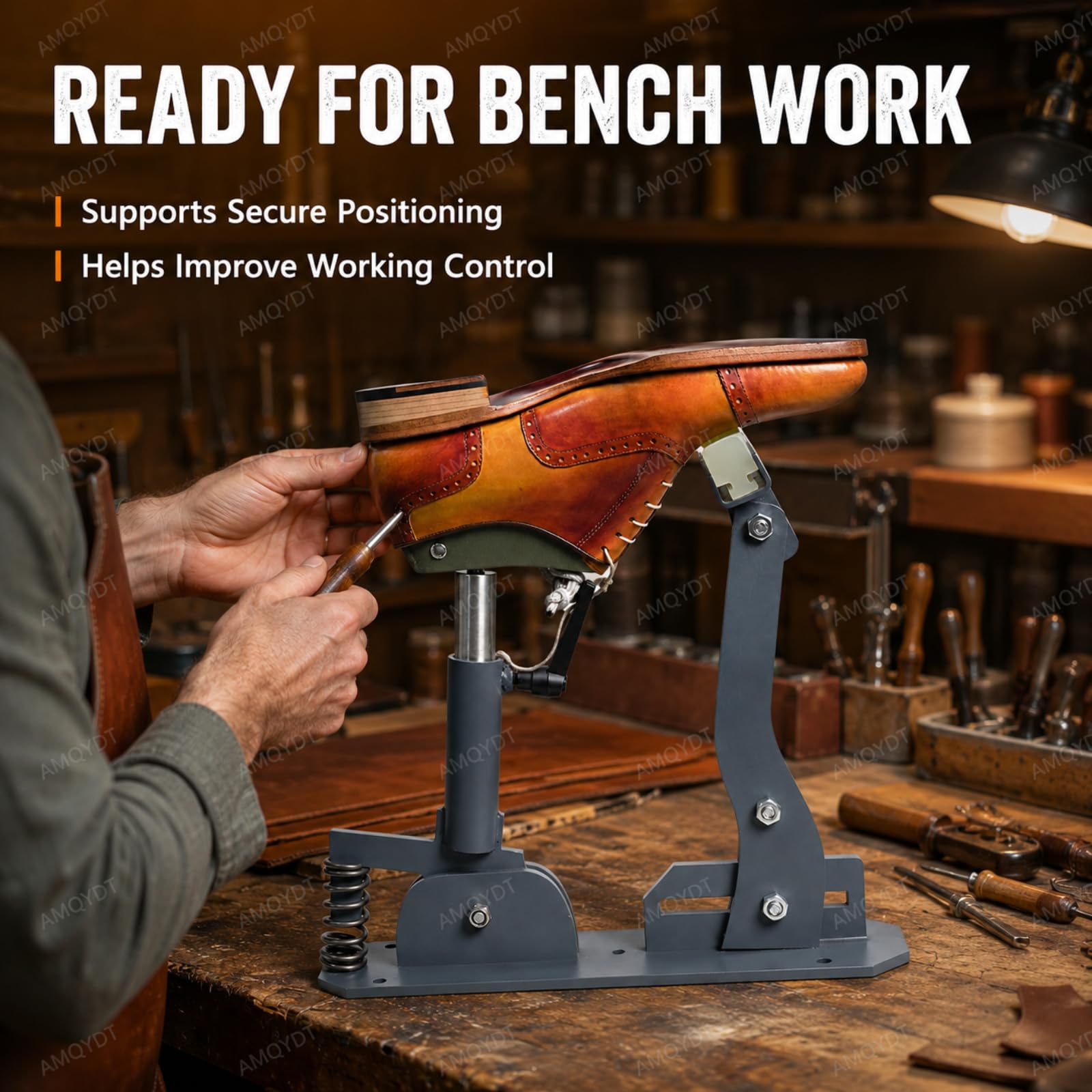 Telaio Manuale per Cucire Scarpe, Supporto per Cucire Scarpe A Mano, Strumento Calzolaio Senza Base con Supporto A Molla per La Riparazione di Scarpe in Pelle