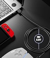 Vista 4 de BERLAT Cable de carga USB C compatible con controlador PS5, cable de carga USB tipo C de carga rápida de 6.6 pies compatible con 5 controladores PS5