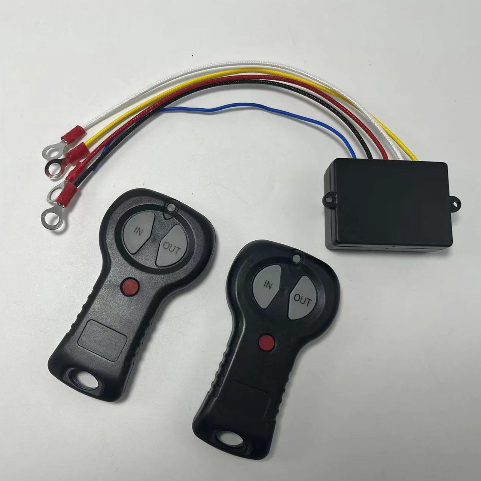 Kit Télécommande Sans Fil Pour Treuil 12V – Récepteur + 2 Émetteurs, Portée 150 Pieds, IP65 Étanche, Compatible 4x4 SUV UTV