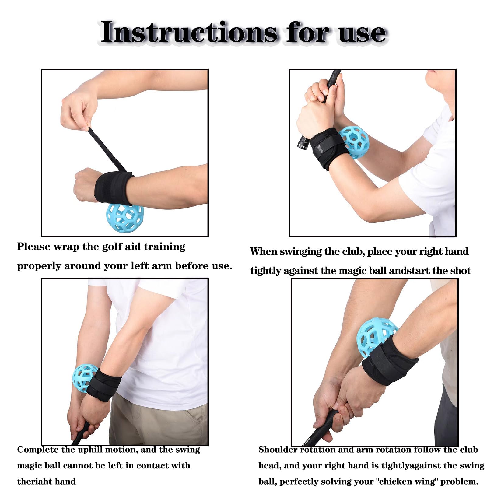 Golf Training Aid, Golf Swing Trainer Professionally Swing Magic Ball Corrects the Swing Posture, Concentrates the Swing Force, Shot Improve swing aesthetics Suitable for training and instruction