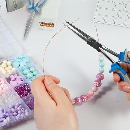 Miniatura 27 de SPEEDWOX Alicates de punta de aguja de largo alcance de 7 pulgadas, alicates de nariz delgados extra largos, mini alicates finos de alambre