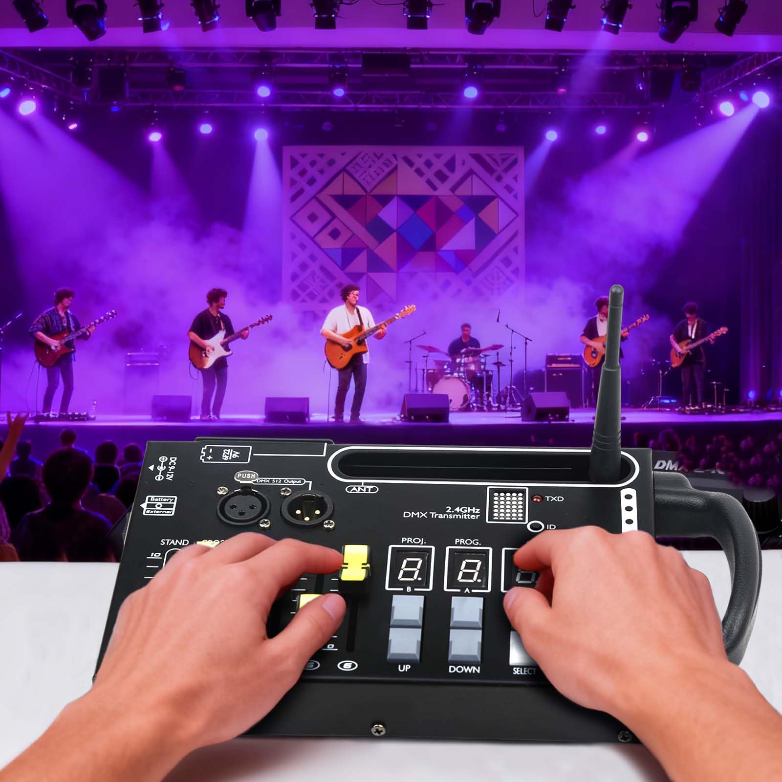 DMX512 - Console luminoso, controller DMX a 54 canali, compatibile con ricevitori radio DMX512