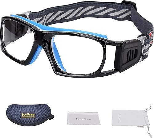 Gafas deportivas para baloncesto, fútbol, fútbol, gafas protectoras de seguridad, gafas de raquetbol para adultos, lentes reemplazables
