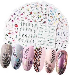 FOMIYES 68 Folhas De Adesivos De Metal Calcomanias Para Uñas Adesivos De Unhas Decalque Decoração De Manicure DIY Adesivos De Manicure Adesivos De Nail Art Adesivos De Folhas De Unhas