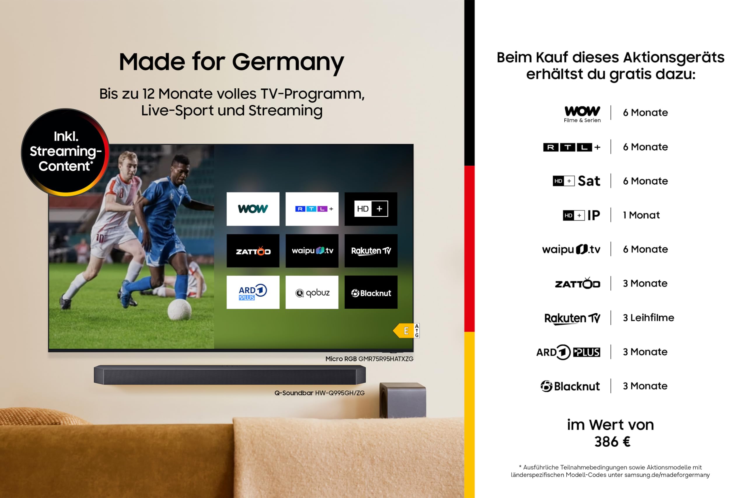Samsung OLED 4K S90F 65 Zoll (163 cm), UHD Fernseher, Optimiert für Fussball und Gaming, NQ4 AI Gen3 Prozessor, OLED HDR+, 4K Upscaling Pro, Dolby Atmos, Motion Xcelerator, Samsung Vision AI Smart TV