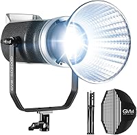 Vista 1 de GVM - Luz de video LED de 200 W con caja de luz, SD200D Kit de iluminación de estudio de fotografía con control Bluetooth/DMX, 93000lux@1.6 ft