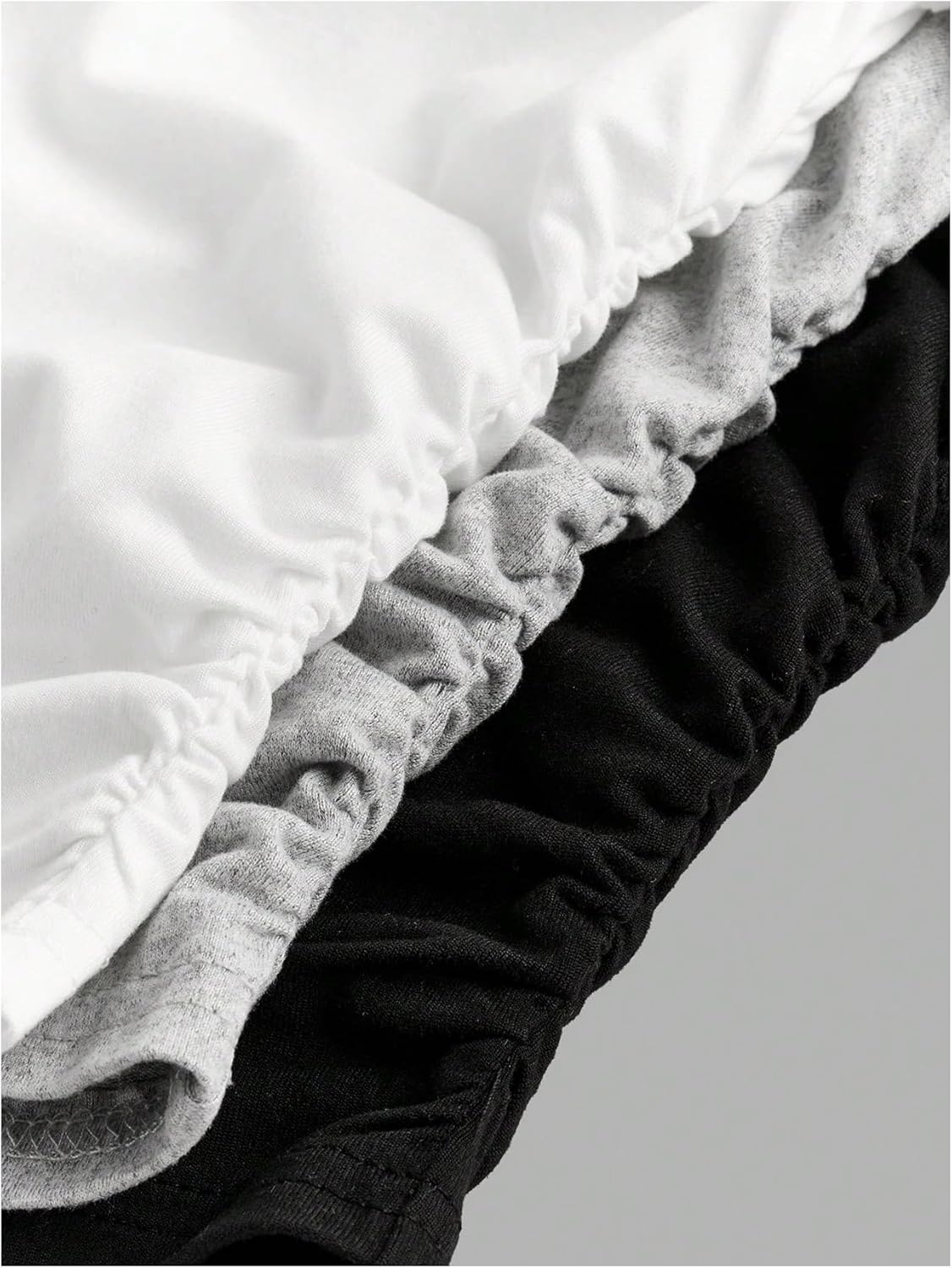 SOLY HUX Girl's Basic T-Shirts Set Crew Neck Short Sleeve Crop Top 3 Packs Summer Fitted Tees - Image 2