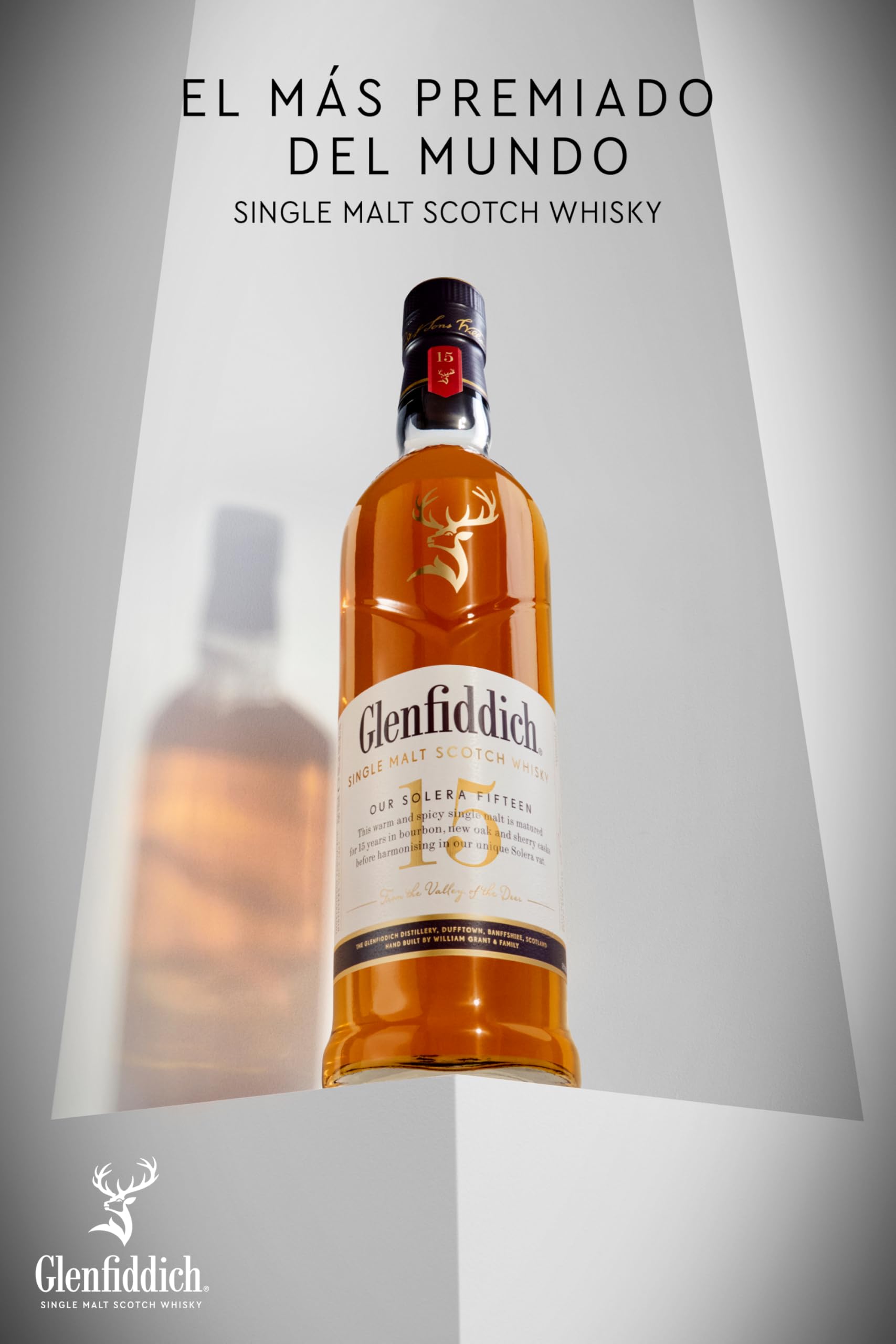 Glenfiddich 15 años Whisky escocés de malta, 70cl