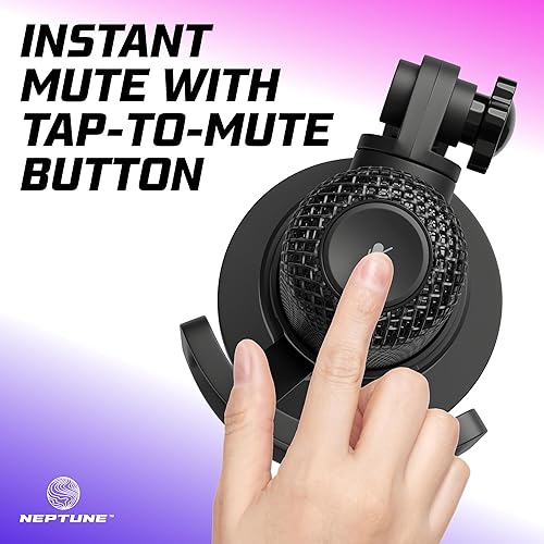Miniatura 2 de Neptune Sonus - Micrófono para juegos Micrófono de transmisión con filtro pop para claridad vocal Micrófono de escritorio para transmisión,
