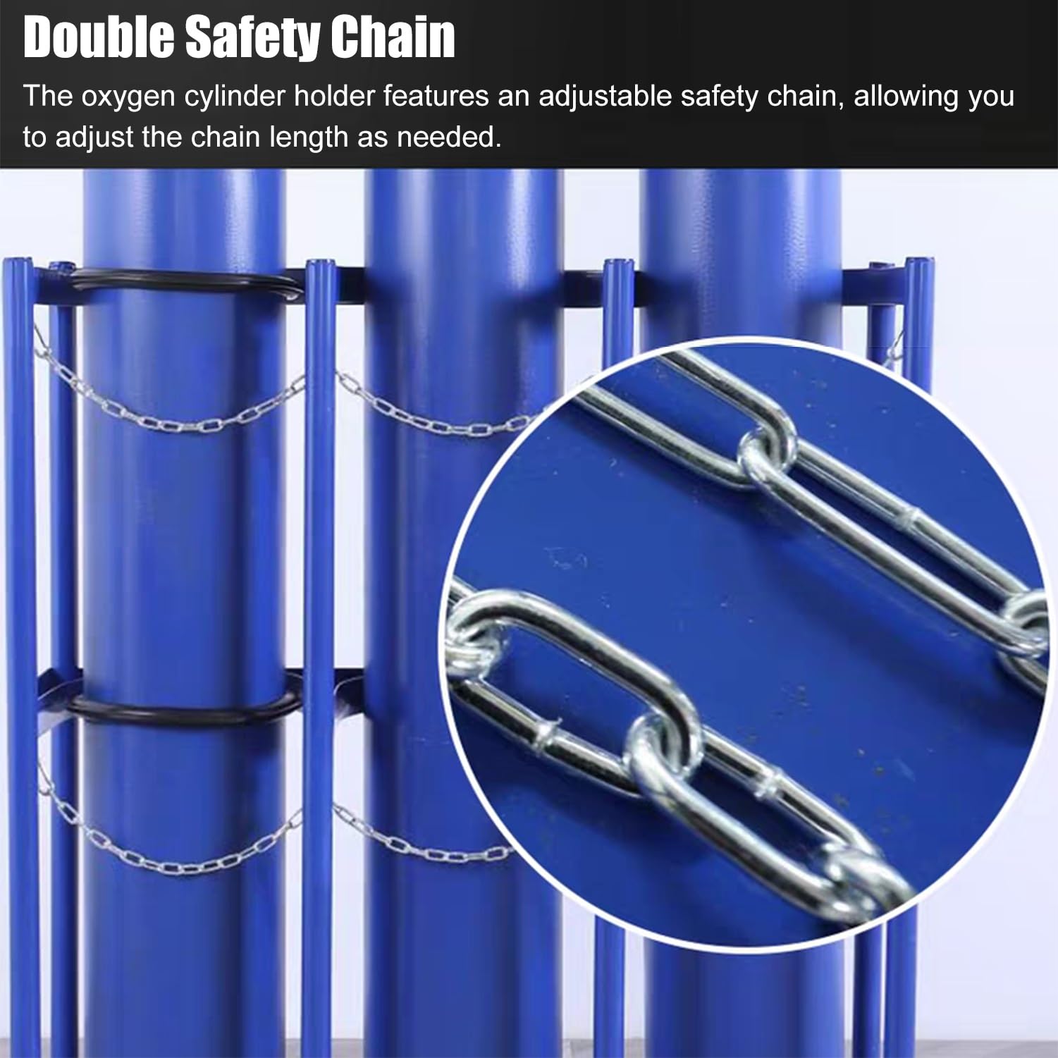 Soporte Para Bombonas De Gas, Estante De Acero Resistente Para Bombonas De Oxígeno Y CO2 De 8-10 Litros, Solución De Almacenamiento Para Taller Y Garaje.(Blue)