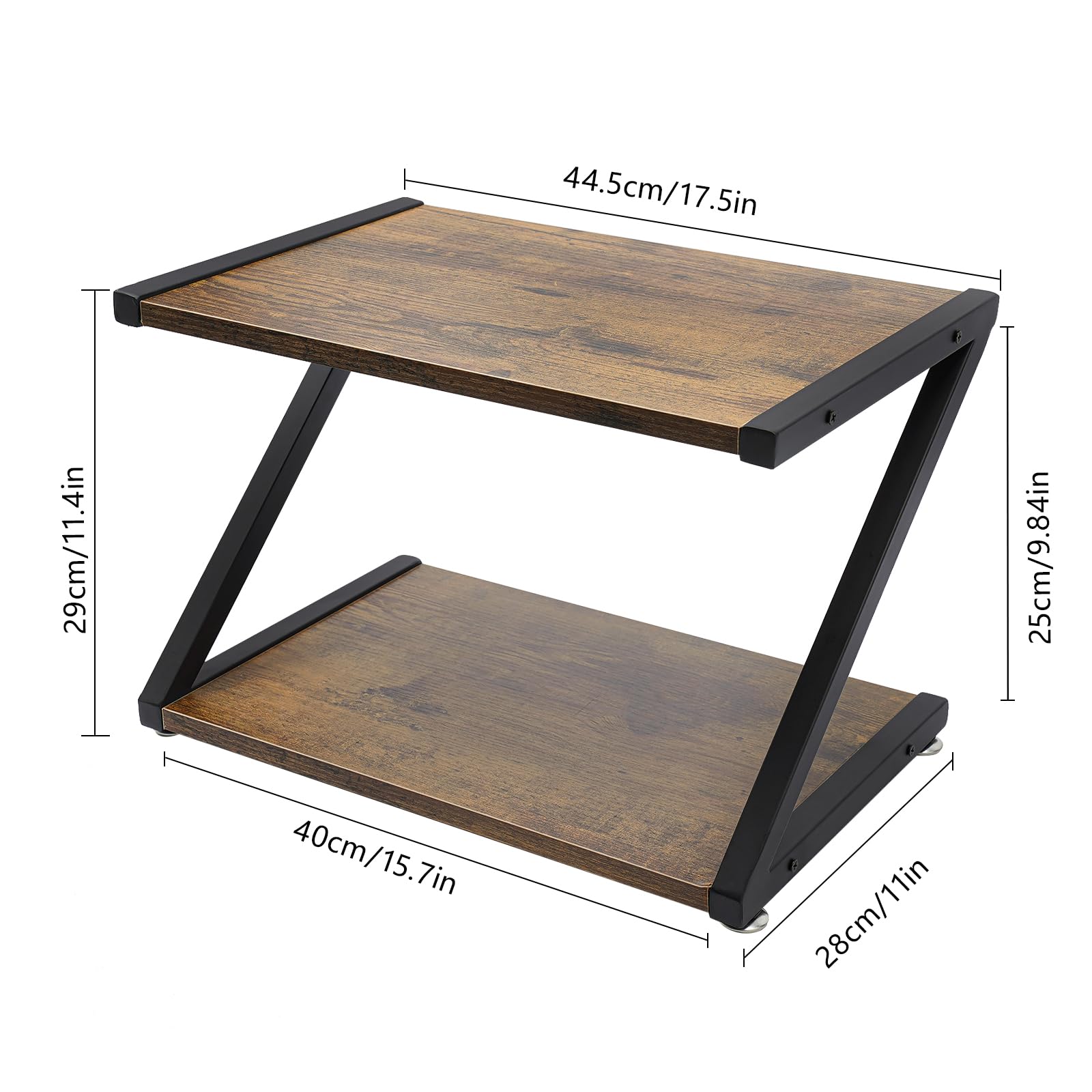 Supporto per stampante a 2 livelli, supporto per stampante da desktop, multiuso, organizer da scrivania, supporto per stampante, piccolo supporto per scanner