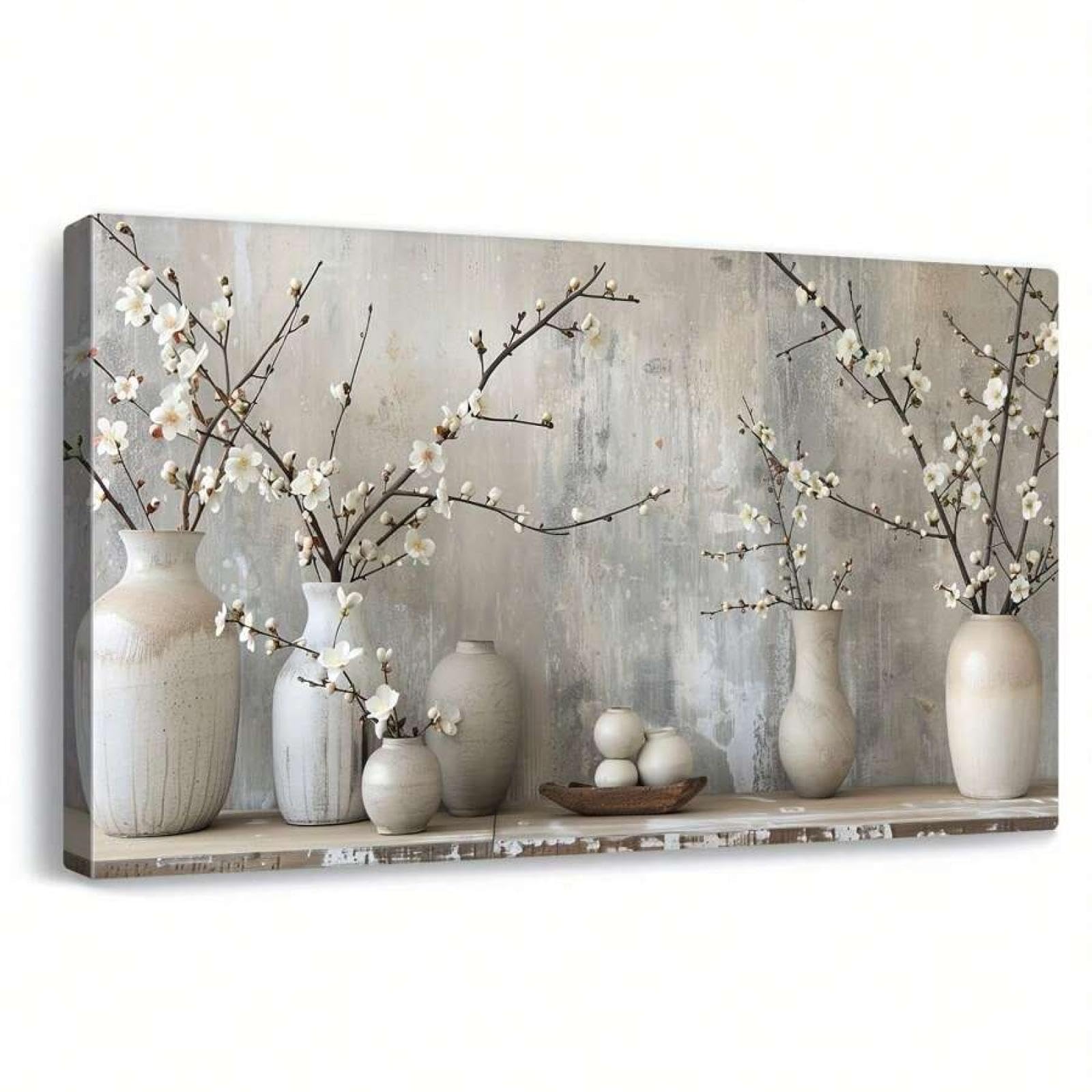 Sérénité murale tableau fleur de prunier blanche pour rompre la monotonie des murs - 8