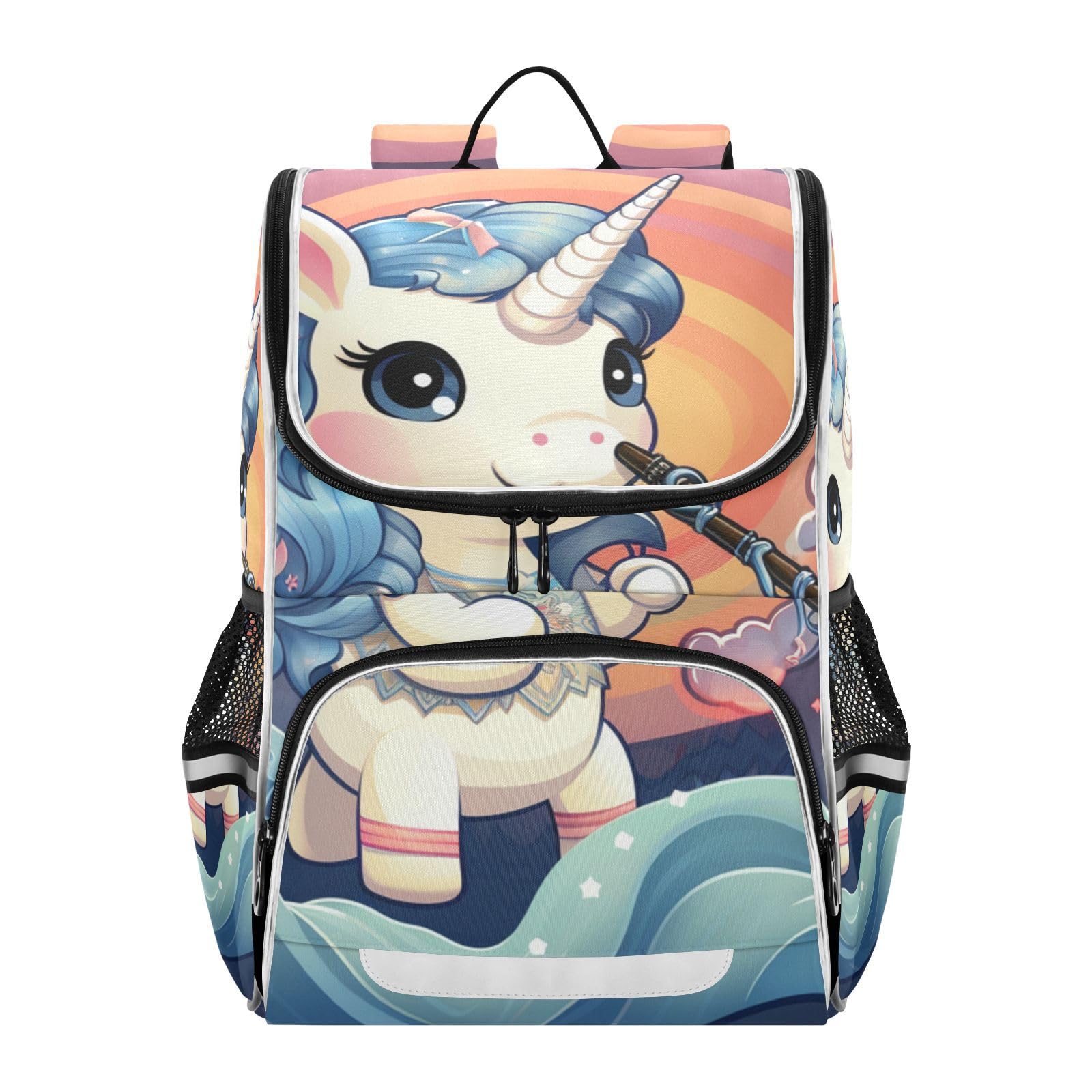 Mochila de unicornio alegre ideal para viajes infantiles y excursiones 8