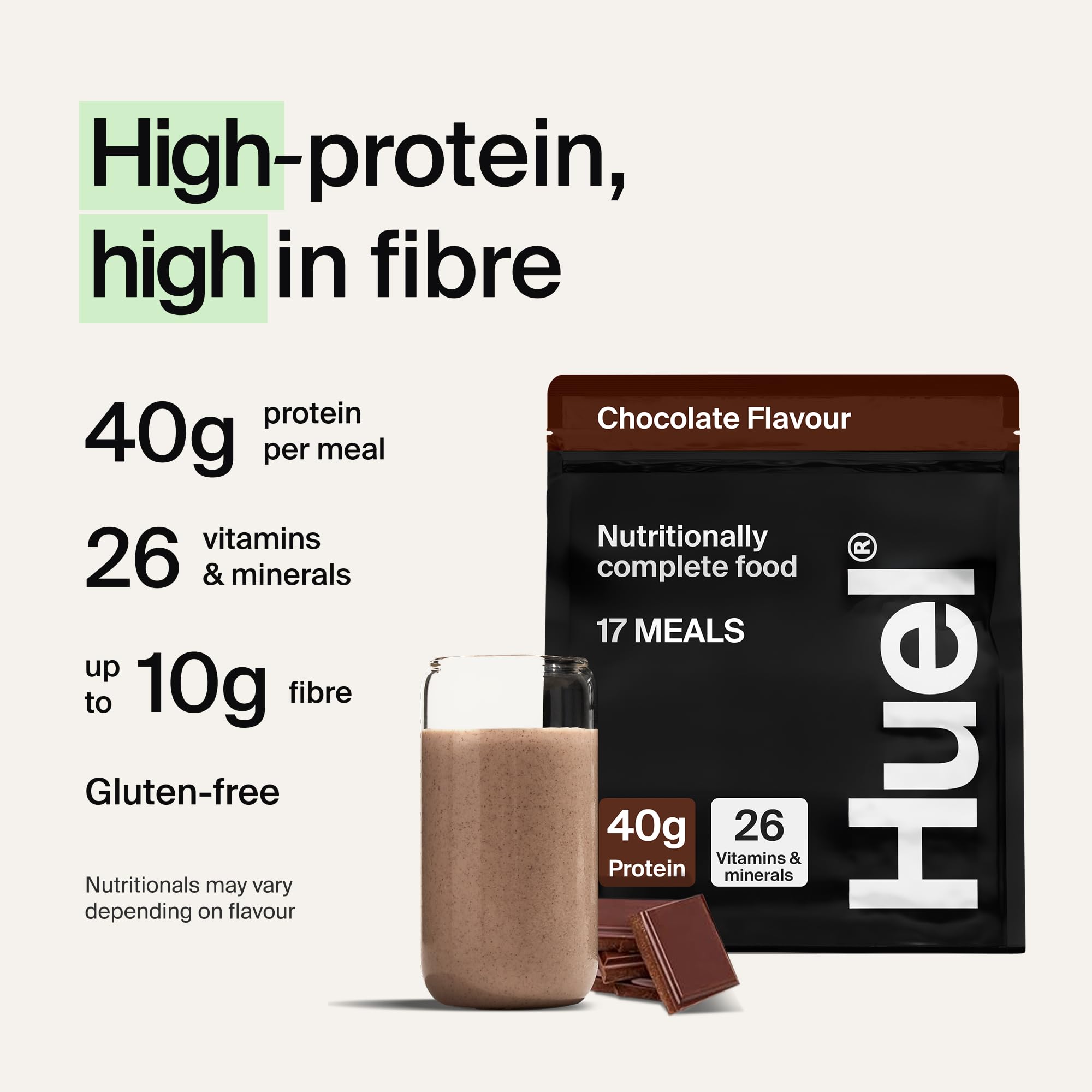 HUEL Black Edition Schokolade + Gratis Messlöffel