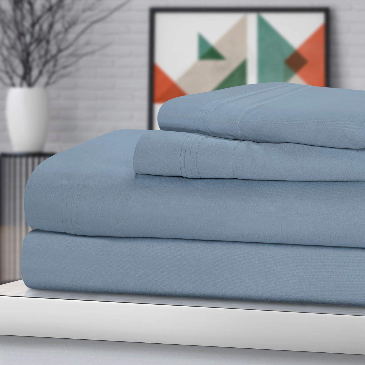 SUPERIOR Egyptian Cotton Sheet Set. - Sarasota Premium Luxury 1500-Thread Count 100% Egyptian Cotton