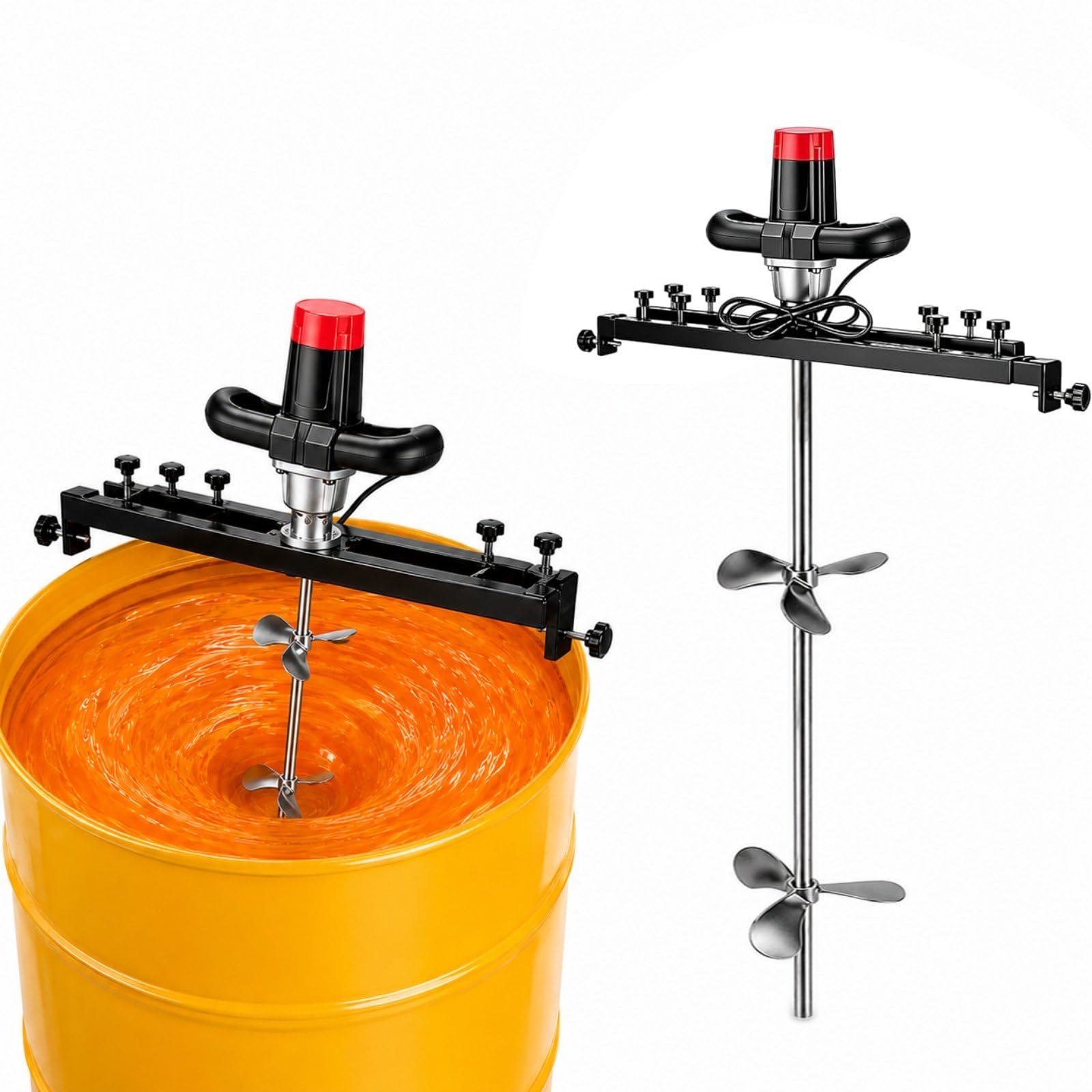 HCAUYNN IBC Tank Agitator, 0-800 RPM Industrial Mixer, 3000W Motor Leaf