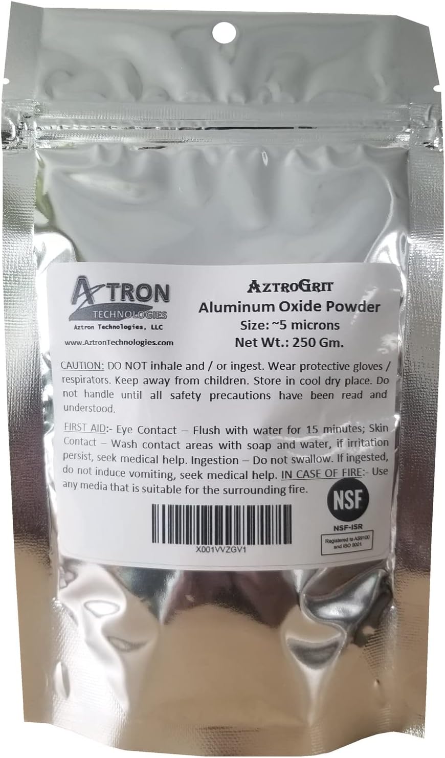 AztroGrit Aluminum Oxide Powder - 5 microns (avg size); 250 gm