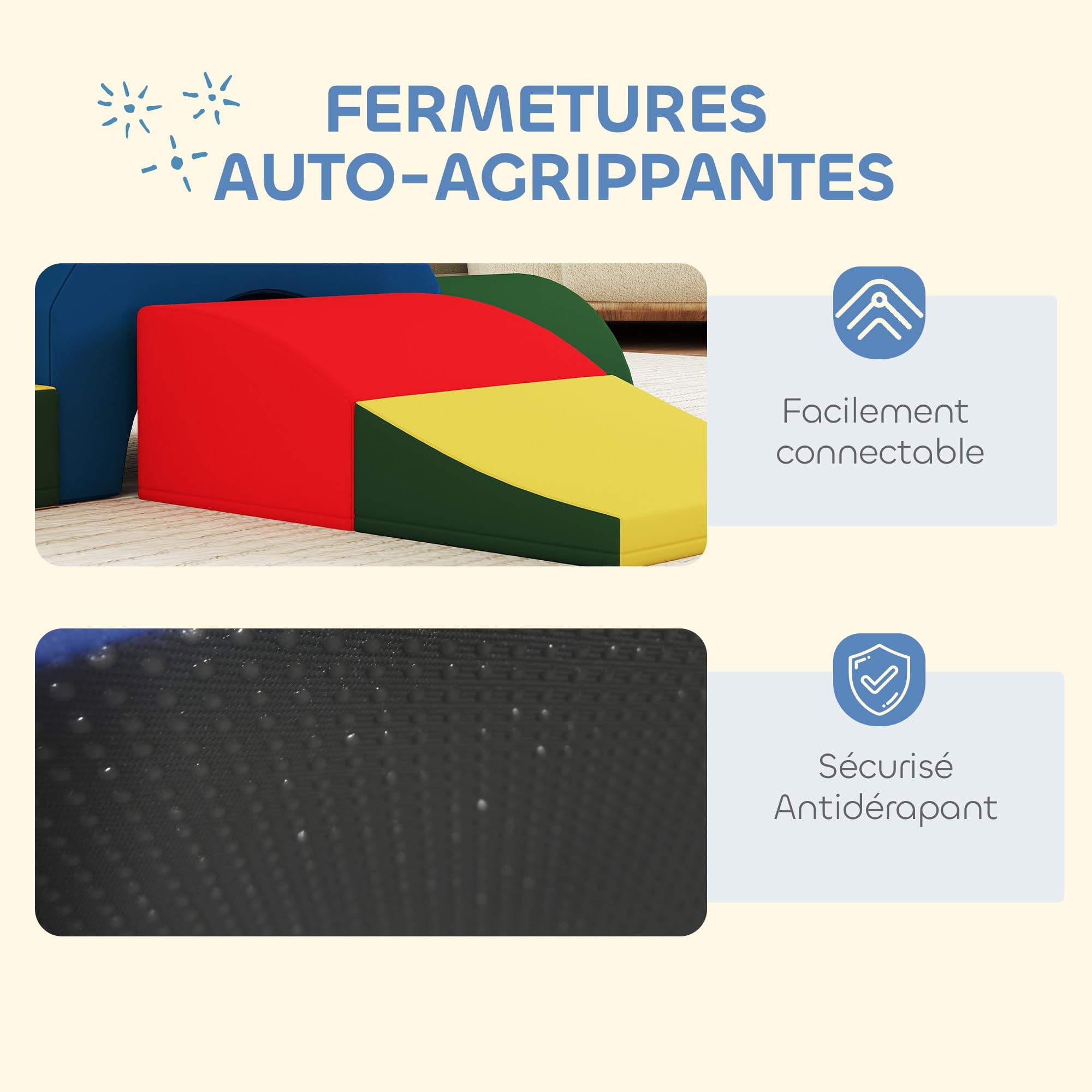 AIYAPLAY - Juego de motrices para bebé, 5 unidades, módulo de espuma EVA, multicolor | Cubierta de Recubrimiento de PU, Bloques de Espuma de Construcción, Juguetes Educativos, Niños en Edad Preescolar