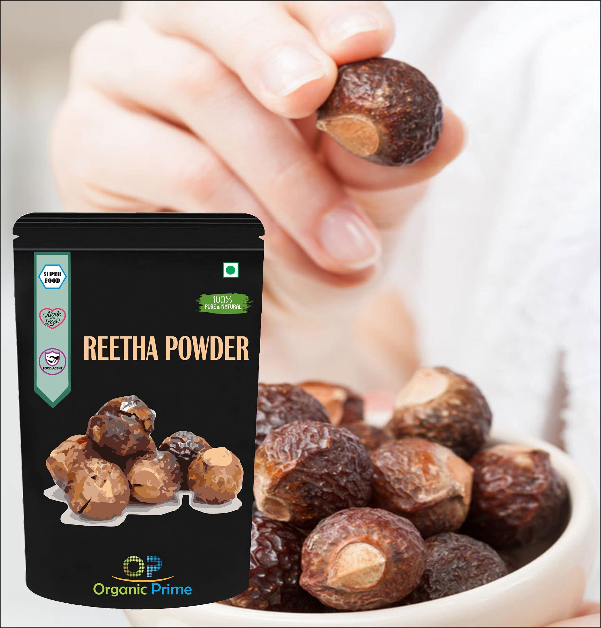 Organic Prime Pack of 7 Brahmi Powder, Neem Powder, Amla Reetha , Shikakai , Bhringraj ,Hibisc ( 200 GM Each ) - 1400 GM By Organic 3