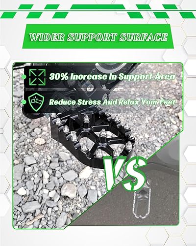 Miniatura 5 de JFG RACING Estriberas para bicicleta de cross para KLX140/140L 2008-2026, KLX140G 2017-2026, KX65 2000-2026, KX85 2001-2025, KX100 1998-2021 y más