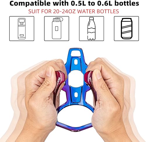 Miniatura 5 de ROCKBROS - Portabotellas ultraligero para bicicleta, con tornillos y herramienta, universal para bicicletas de carretera, MTB y montaña (paquete de