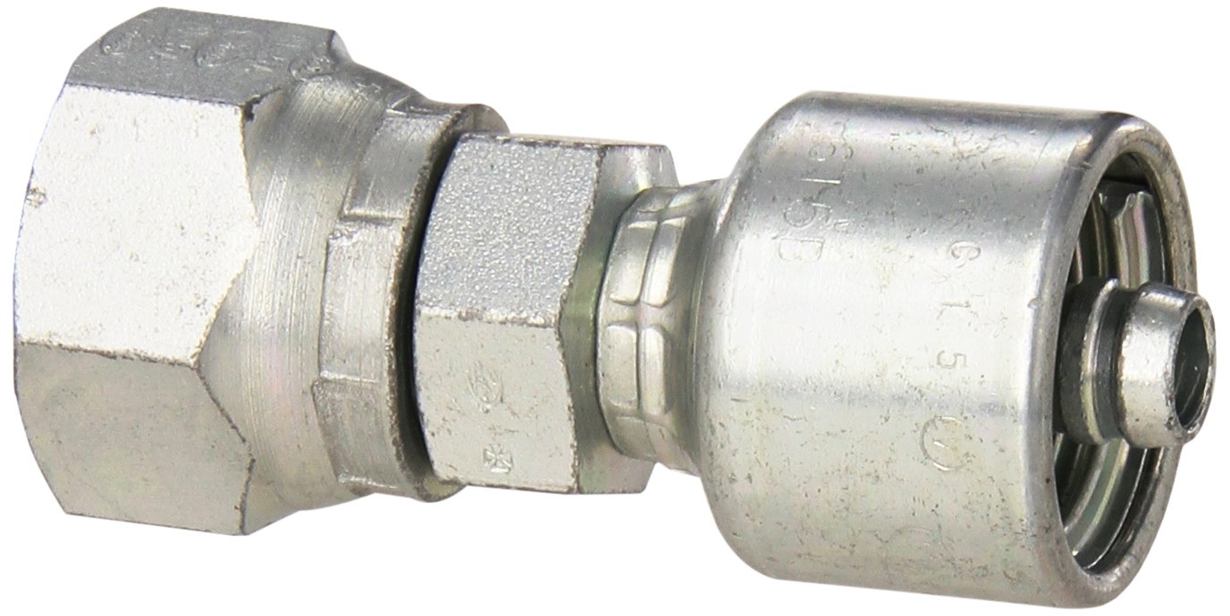Gates 6G-8FPX MegaCrimp Couplings, Female Pipe Swivel, Zinc Plated Carbon Steel, 2.55