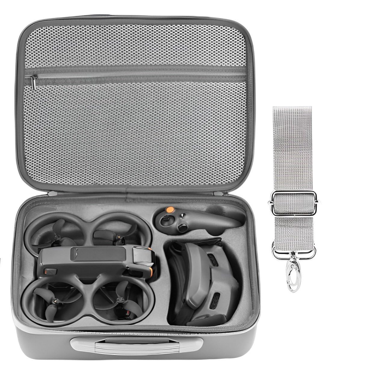 BeisDirect Travel Carrying Case for DJI Avata 2 Goggles 3, Waterproof Crossbody Bag Portable Storage Bag Anti-Collision Protective Case for DJI Avata 2 Drone Accessories, 35 * 14 * 26.8cm