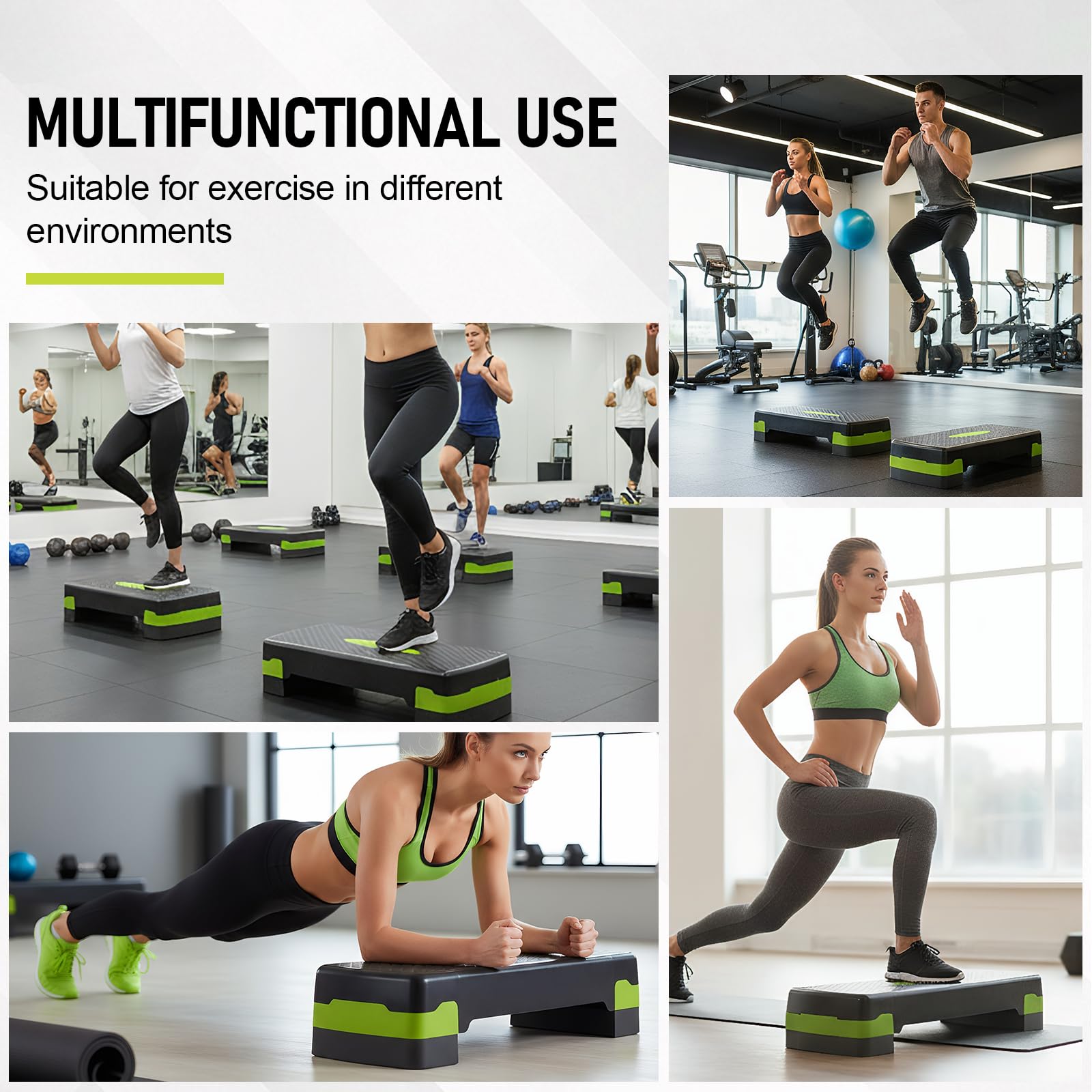 Stepper Fitness para Casa,Step Antideslizante Ideal para Ejercicios Aeróbicos y Fitness