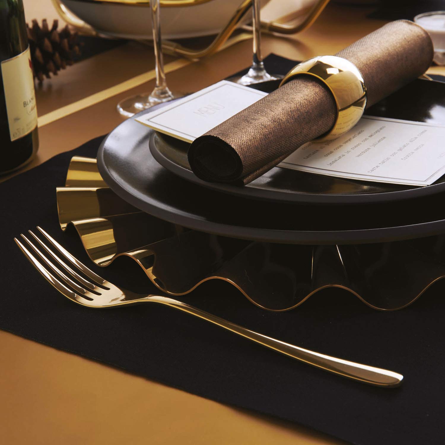 Sambonet - TASTE Tafelbesteck Set für 12 Personen, 60-teilig aus Edelstahl PVD-Finish, spülmaschinenfest, gold