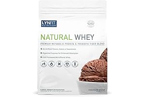LynFit Nutrition Natural Whey Protein Powder with Prebiotic Fiber | Chocolate Dream