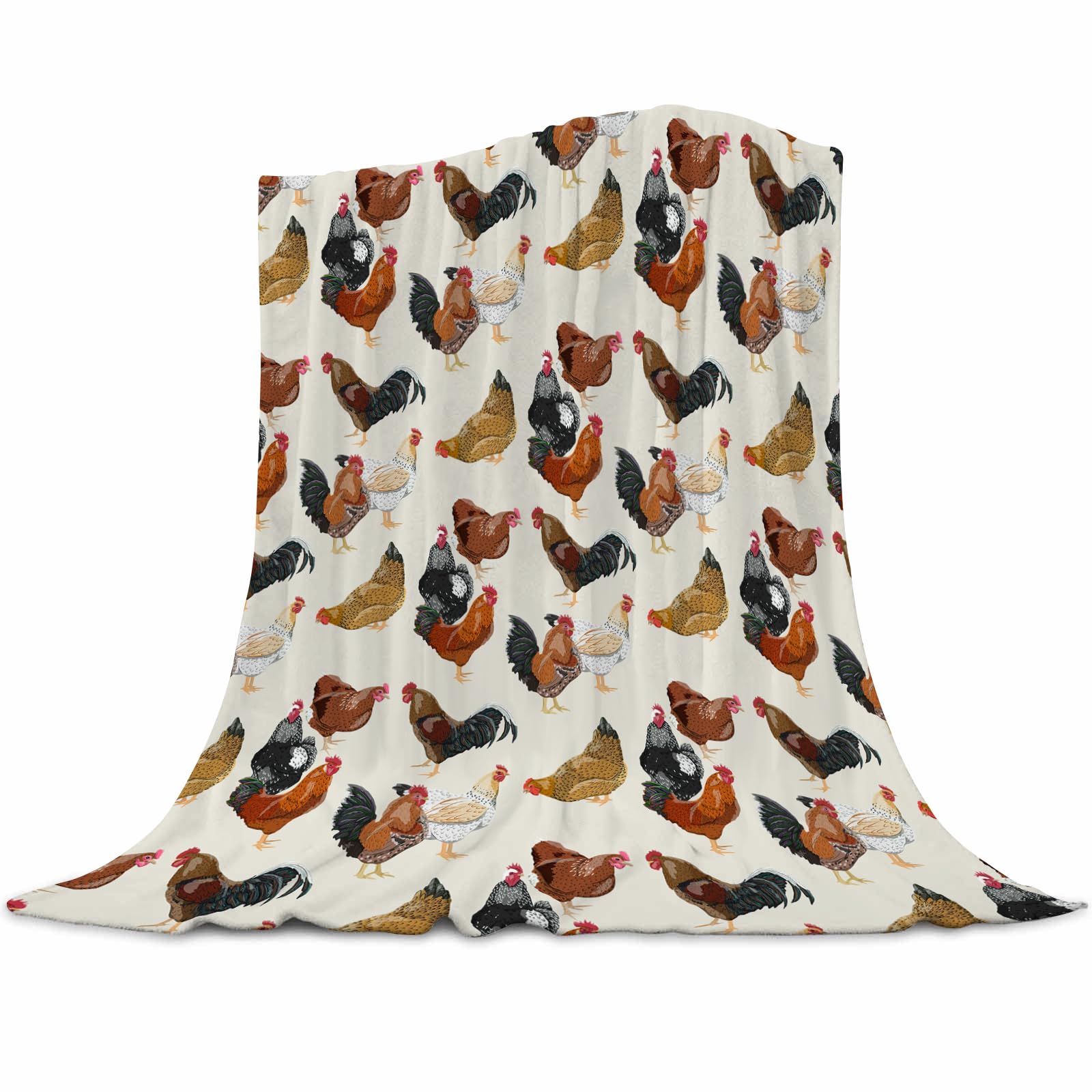 Coperta In Flanella A Forma Di Gallina - Morbida E Calda, Multiuso Per Divano E Letto, 3 Taglie (150x100 Cm, 150x150 Cm, 200x150 Cm)