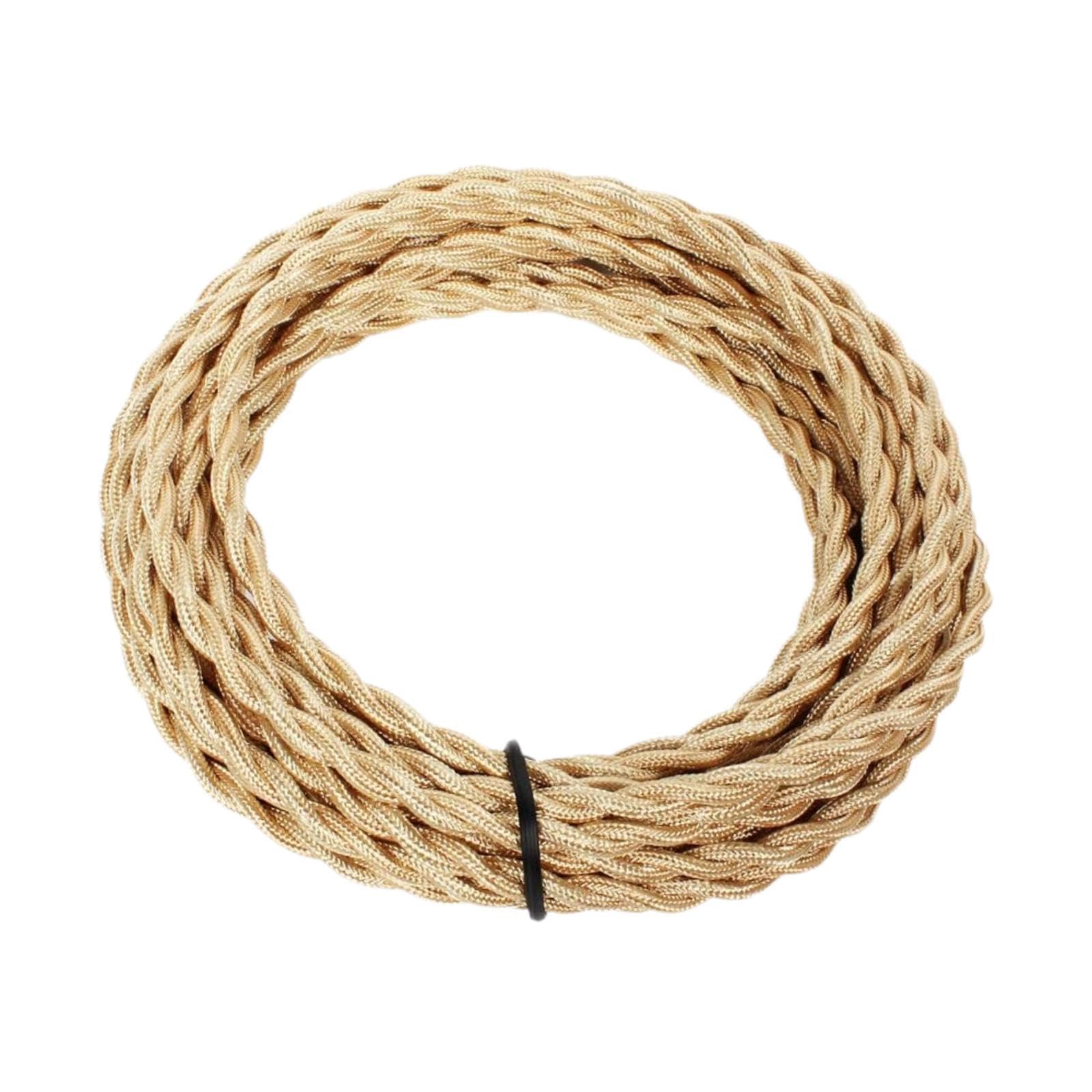 MERISHOPP®Pendant Light Cord Retro 5M DIY Lamp Cable for Living Room Bedroom Gold|Home & Garden | Lighting Parts & Accessories|1 Pendant Light Cord(5m)-image-6