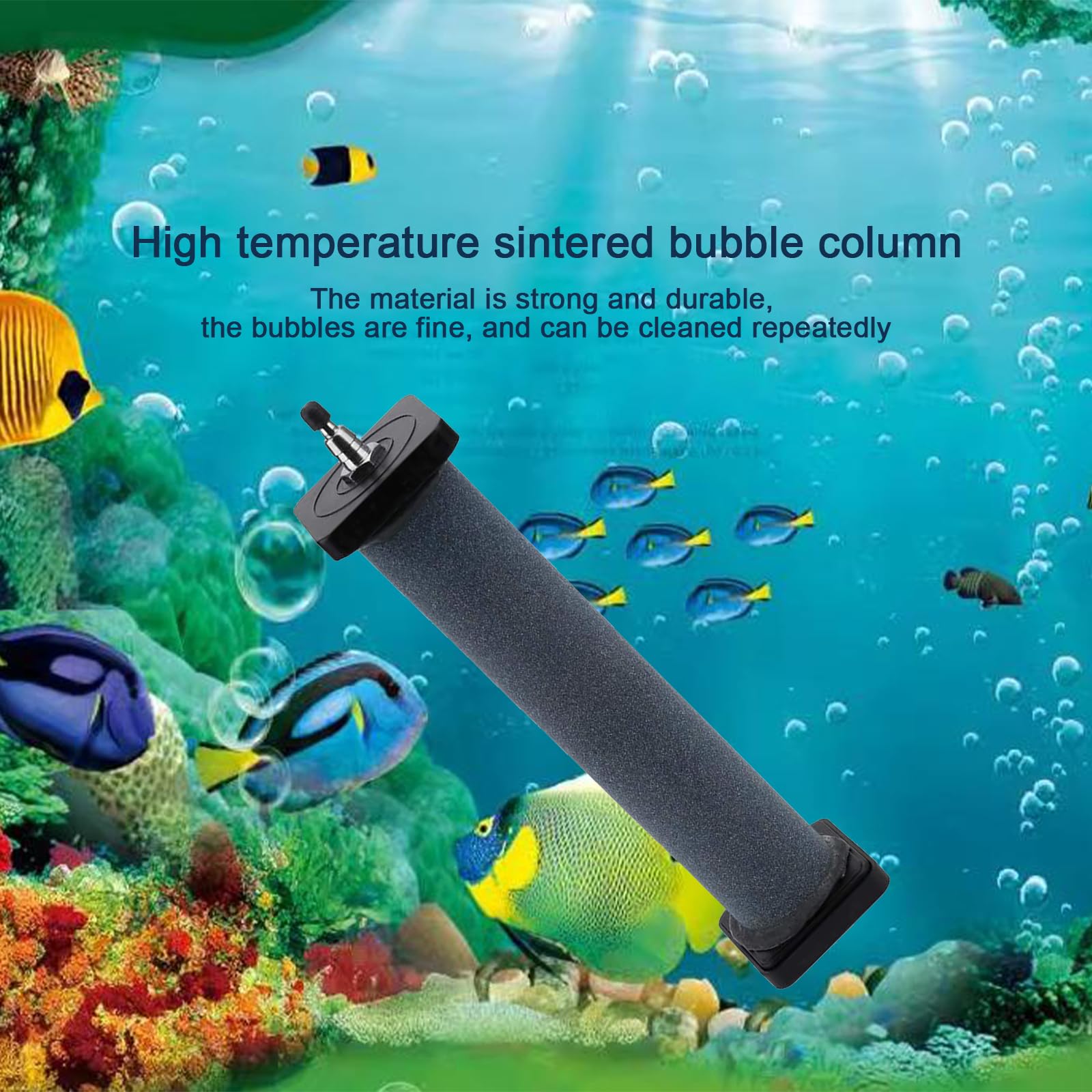 Aquarium Pierre d'air, Cylindre Diffuseur de Bulles, Pierre à Bulles d'aquarium, pour étang Jardin Système de Circulation