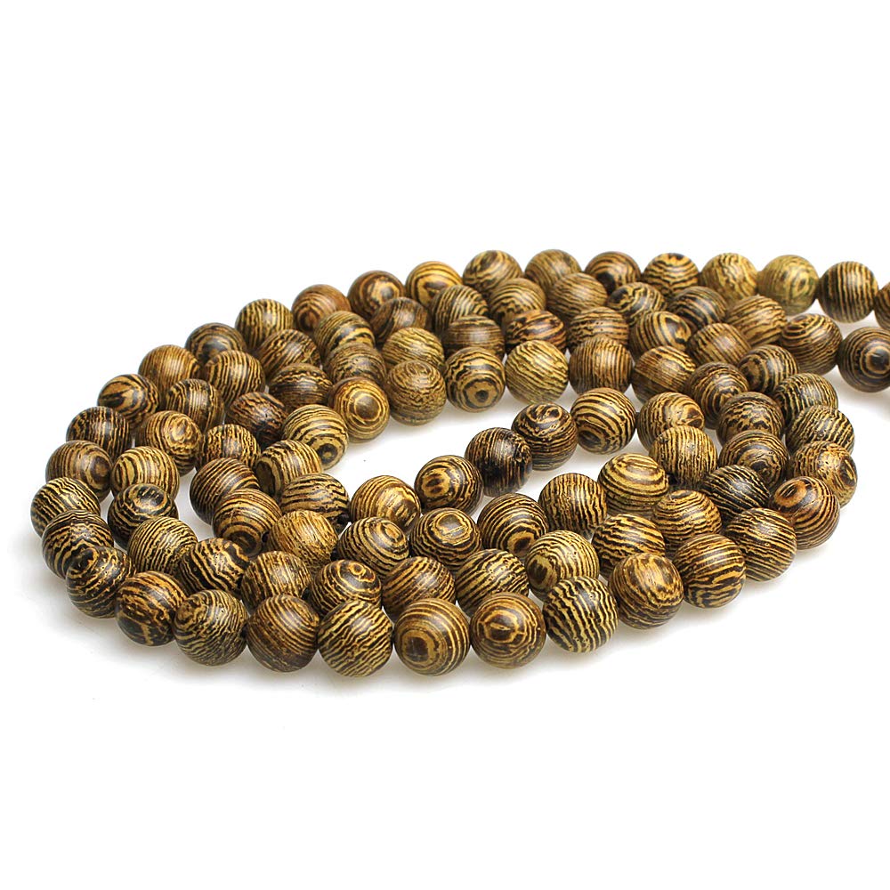 30 perline rotonde in legno wengé naturale, 18 mm, per la creazione di gioielli, artigianato fai da te, bracciali, collane
