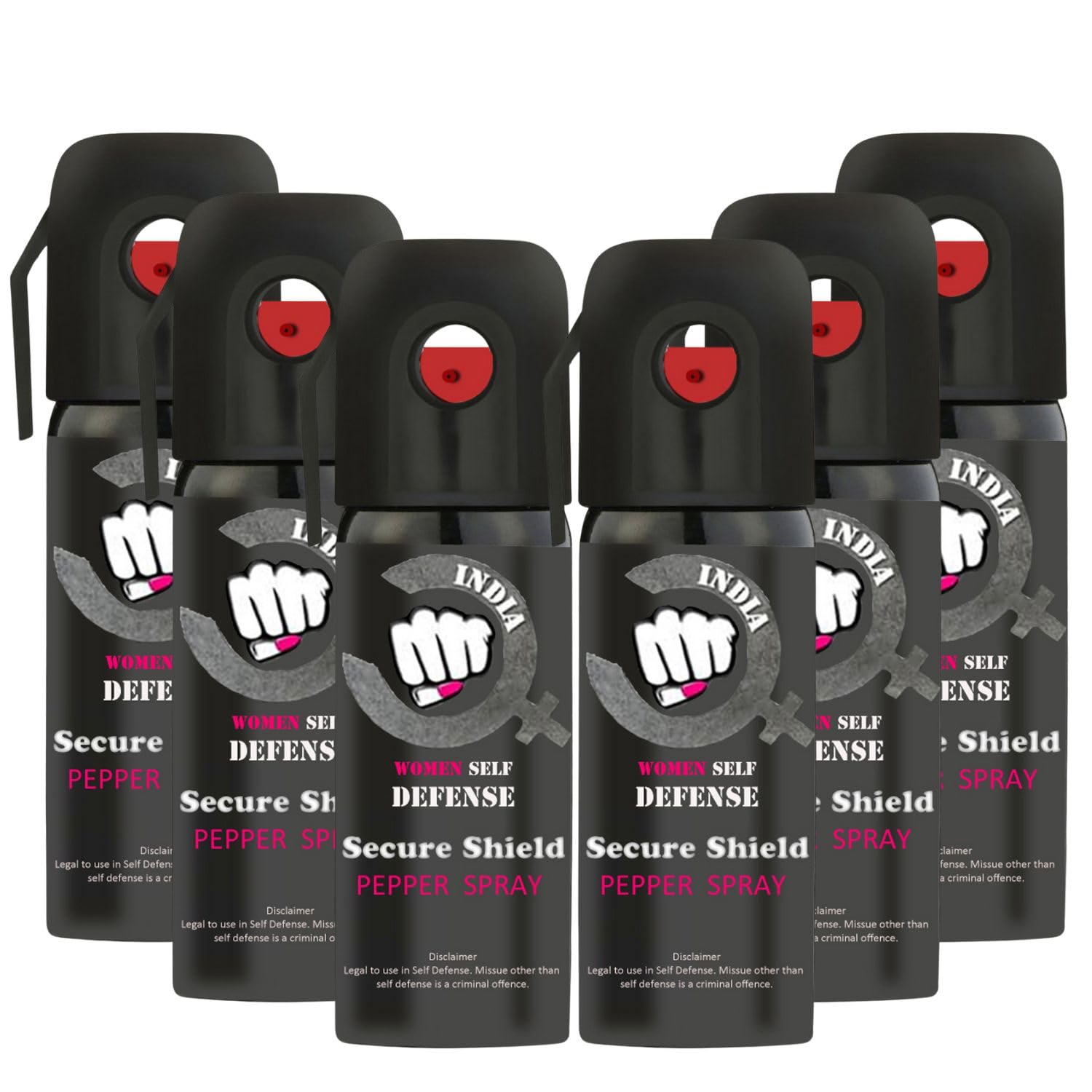 BE Safe Forever Ultra Max Protection Self Defense Pepper Spray, 55 ml | 45 Shots (Pack of 6)