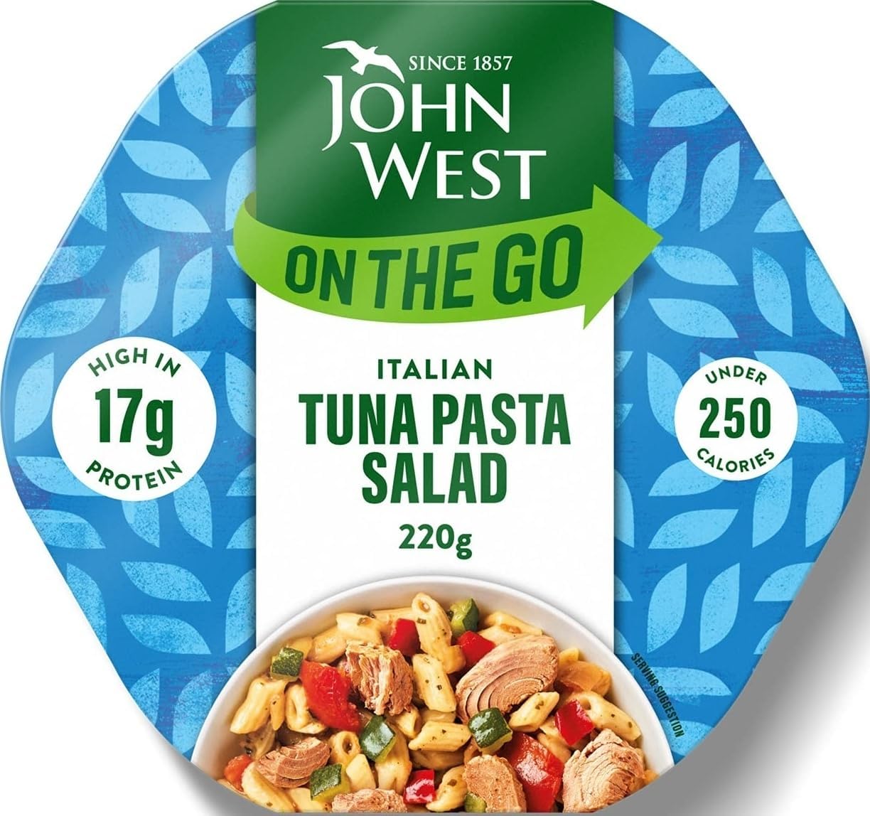 On The Go Italian Tuna Pasta Salad, 220 g Pot | High in Protein, 16 g Protein, Under 220 Calories, Ready-to-Eat, Ideal for Quick Lunches