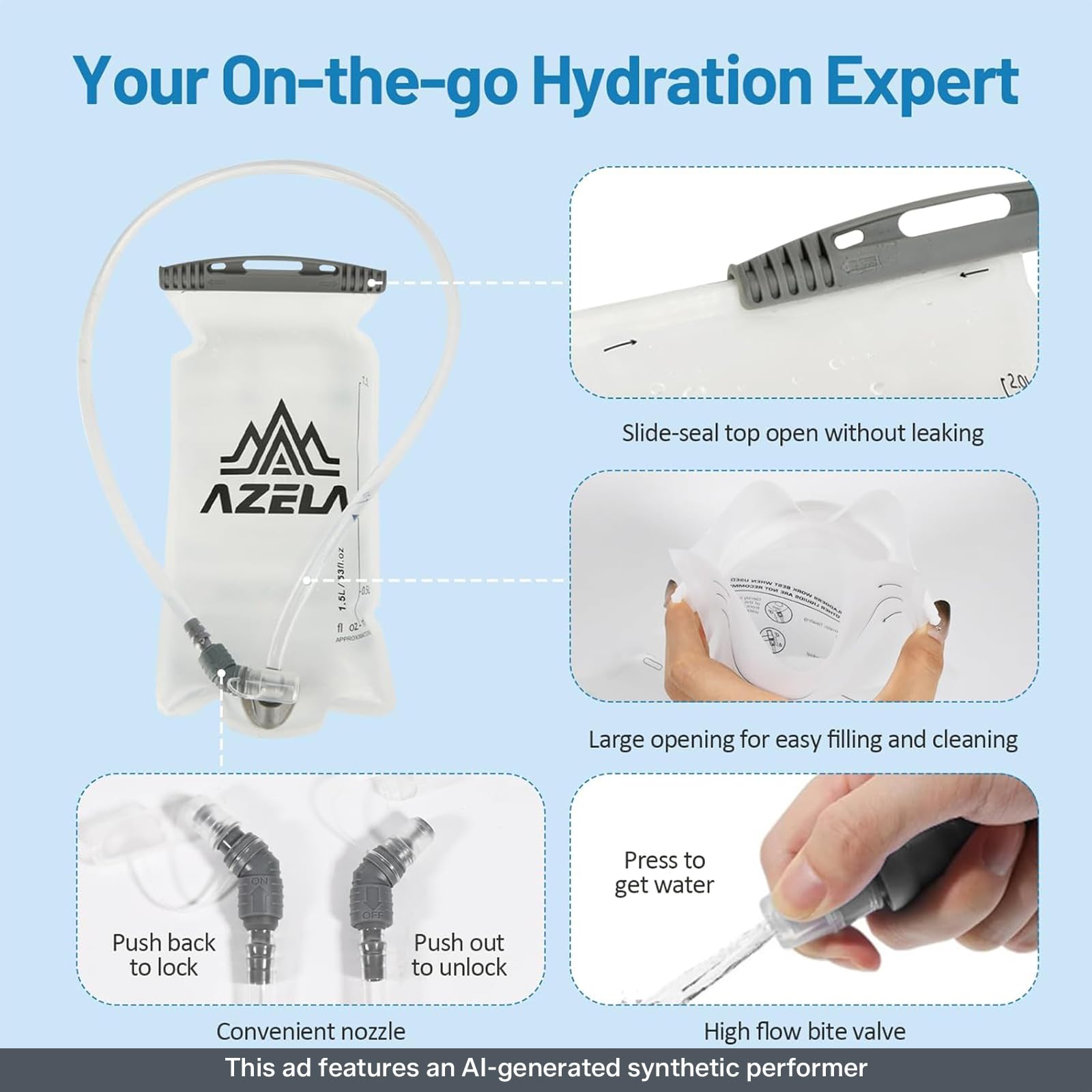Gilet d'hydratation de course à pied, gilet de course avec poche d'eau de 2 L, sac d'hydratation léger pour randonnée, sentier, course à pied, cyclisme, course, marathon pour homme et femme