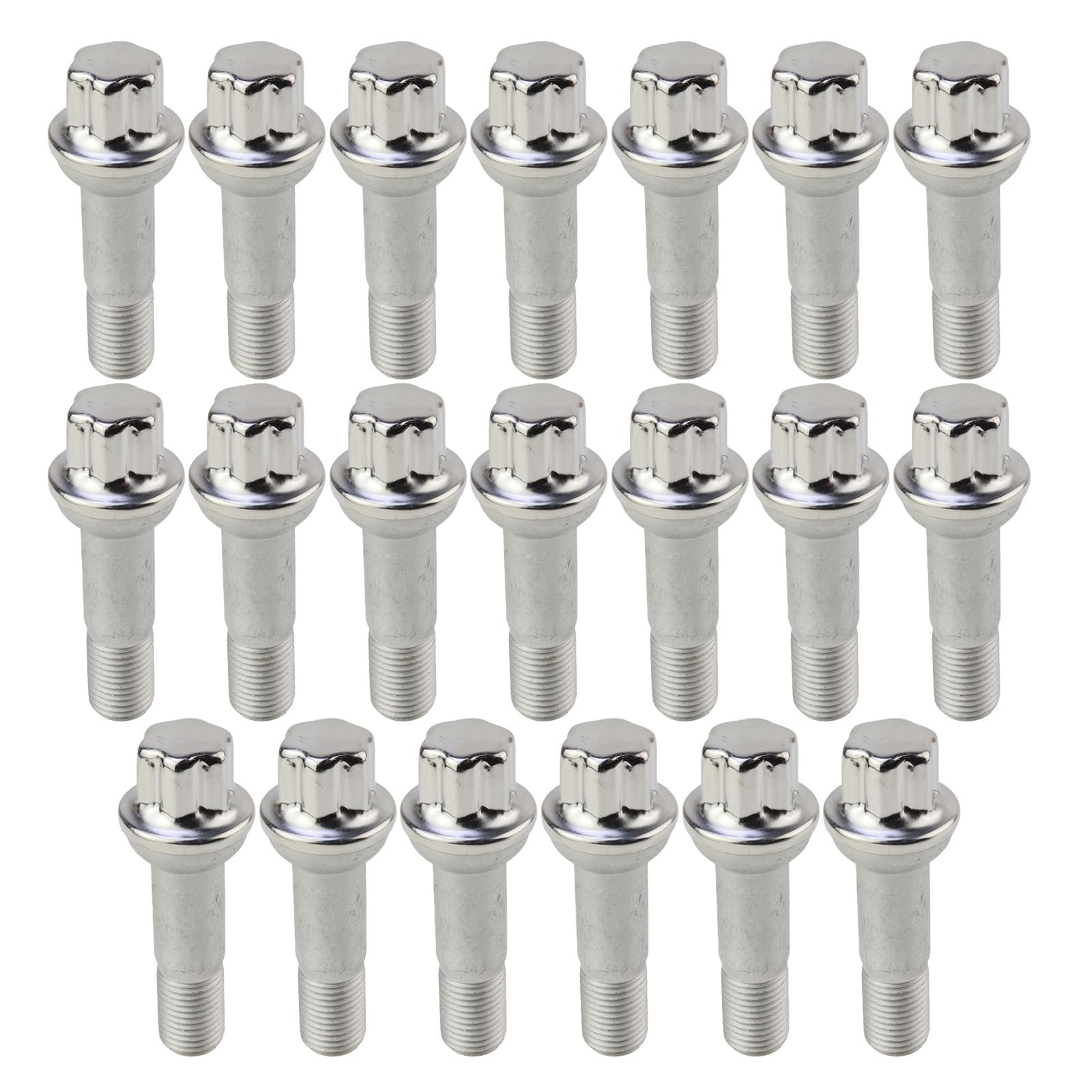 20 sztuk nakrętek kołowych 14 mm x 1,5 kołek ze stali nierdzewnej pasuje do Mercedes Benz GLE320 GLE400 ML500 S550 CL63 ML350 CL500 GL450 GLS450 S400 S500 S600 S63 0000 99054 07