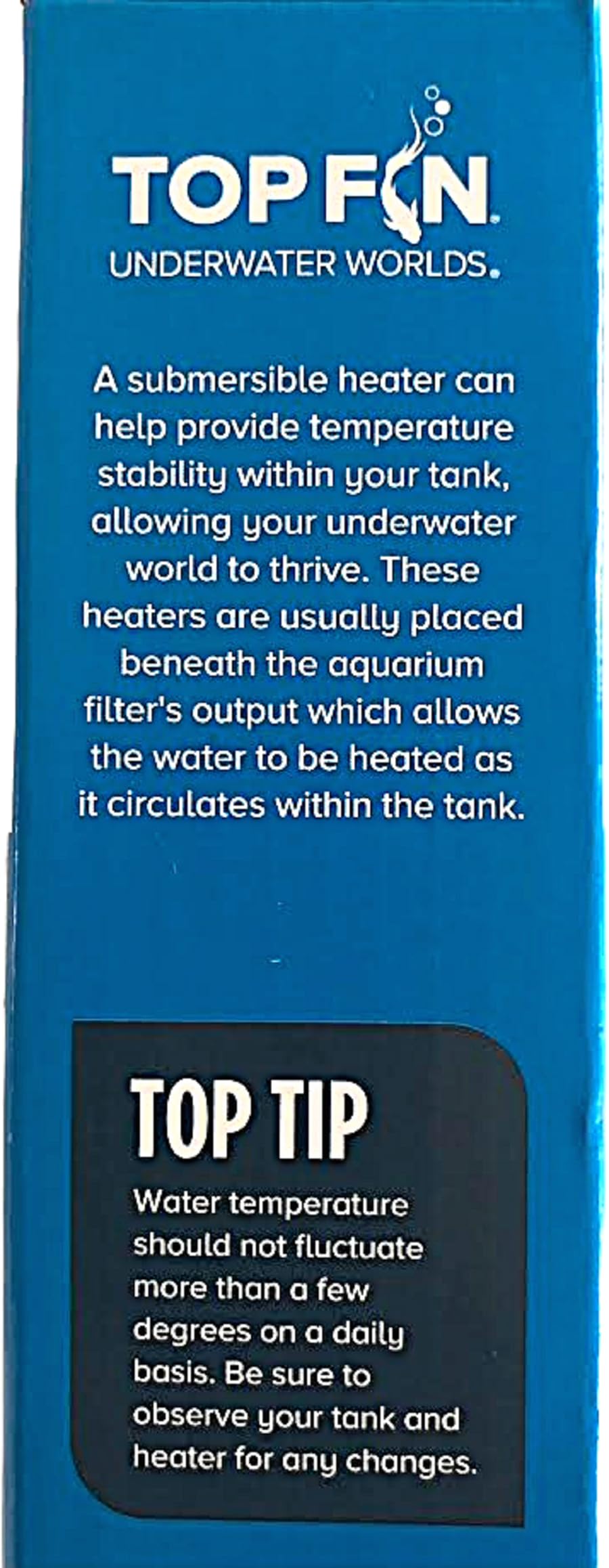 Top Fin Riscaldatore compatto per acquario, indicatore di accensione e spegnimento automatico (acquari da 10-20 galloni)