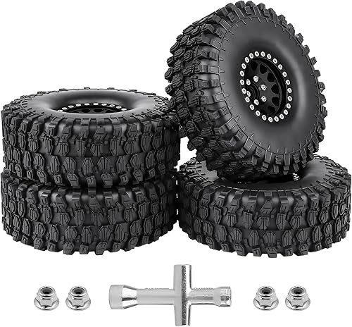 Ruedas y neumáticos de aluminio 1.9 Beadlock para Traxxas TRX4 Axial SCX10 II III RR10 Wraith Redcat Gen 8 Gen 7 RC4WD escala 110 RC Crawler Rocks