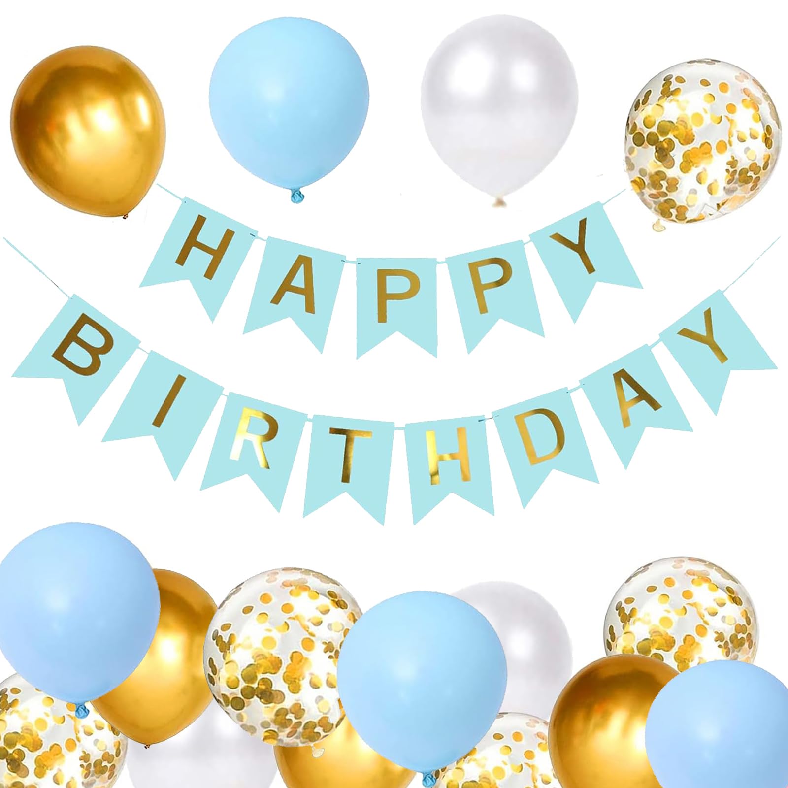 9-tlg. Blaue Luftballons Für Geburtstagsdeko - Ballon-Set Für Kinderparty