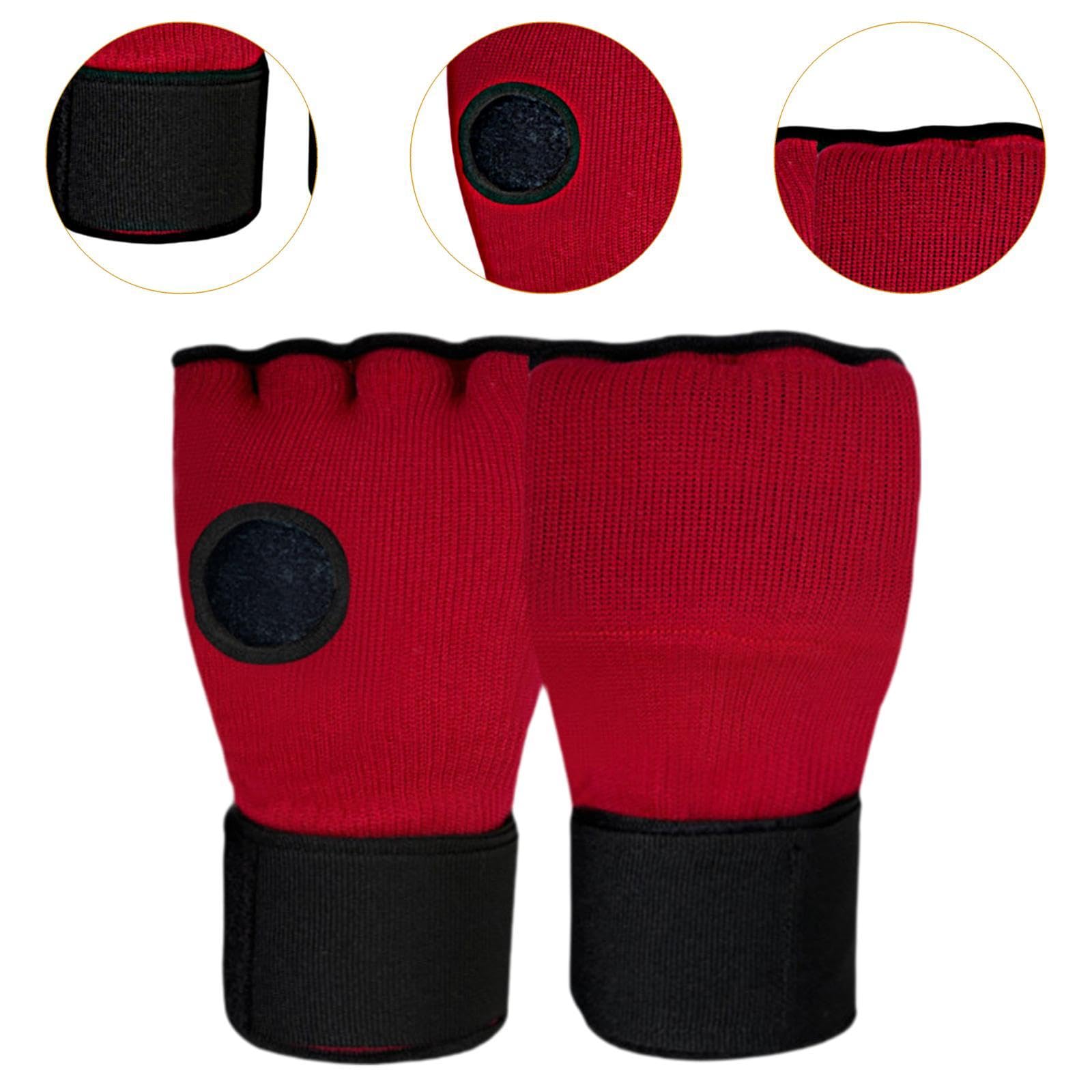 Amagogo Gants intérieurs de Boxe pour Enfants, Mitaines de Kickboxing, équipement élastique sous Les Mitaines, Protection des Mains, Gants Demi-Doigts pour