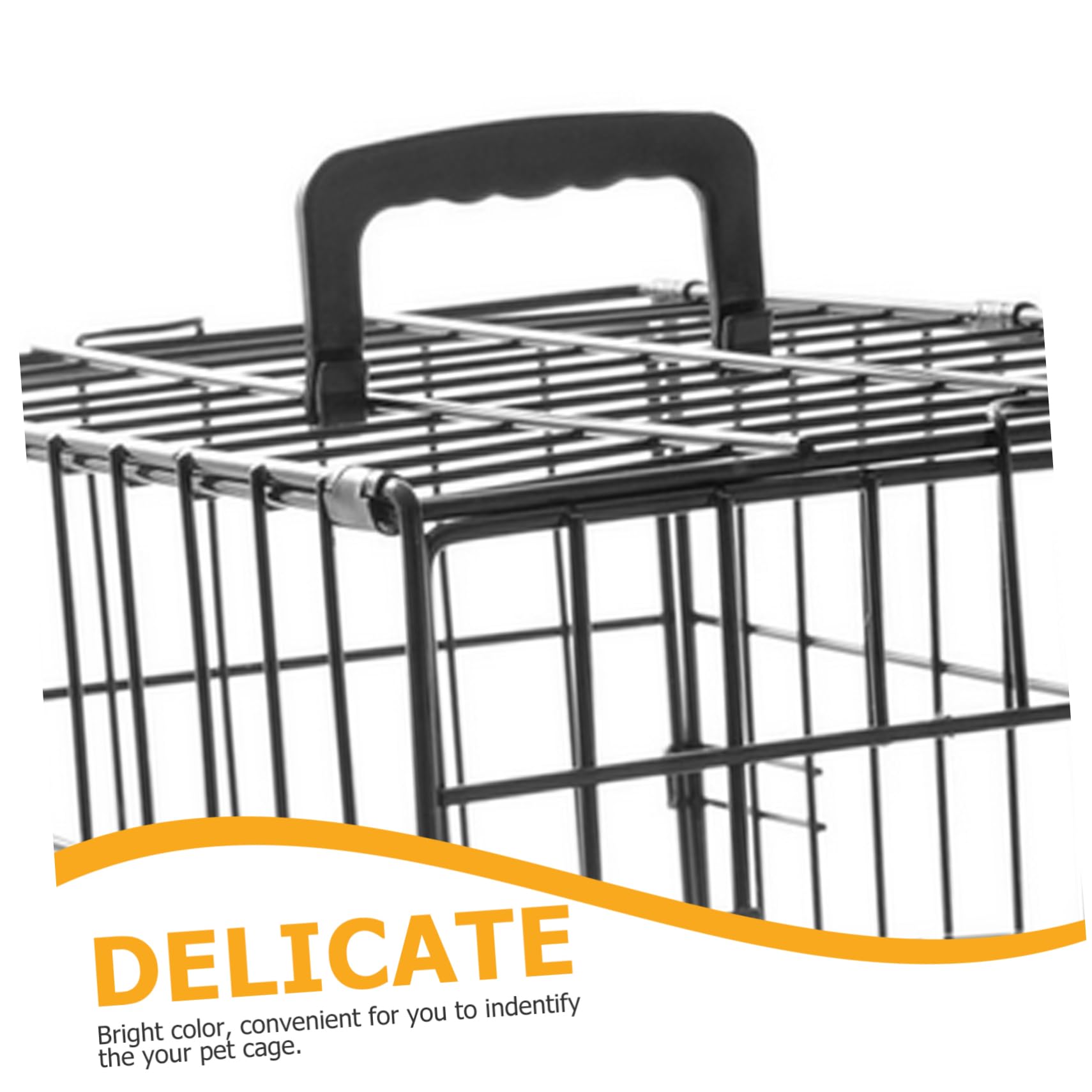 HANABASS Maniglia per Cat Carrier in Plastico Nero, Design Ergonomico senza Odori, 4 Pezzi Adatti per Gabbie e Trasportini di Vari Animali