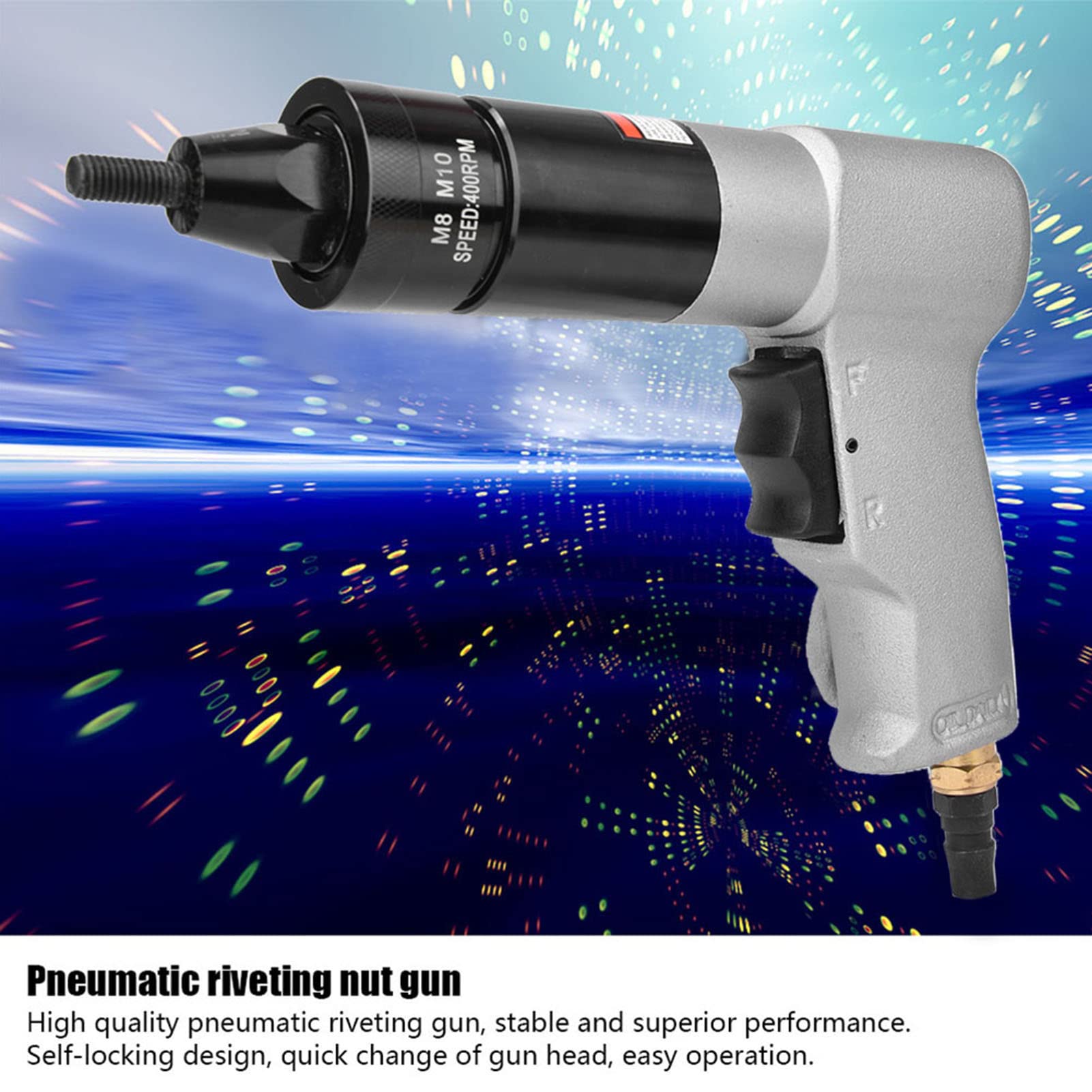 Pistola Remachadora Neumática, Tuerca de Tracción, Remachadora de Aire Automática, Herramienta de Pistola, Pistola Remachadora Neumática (M8/M10 KP-7323)