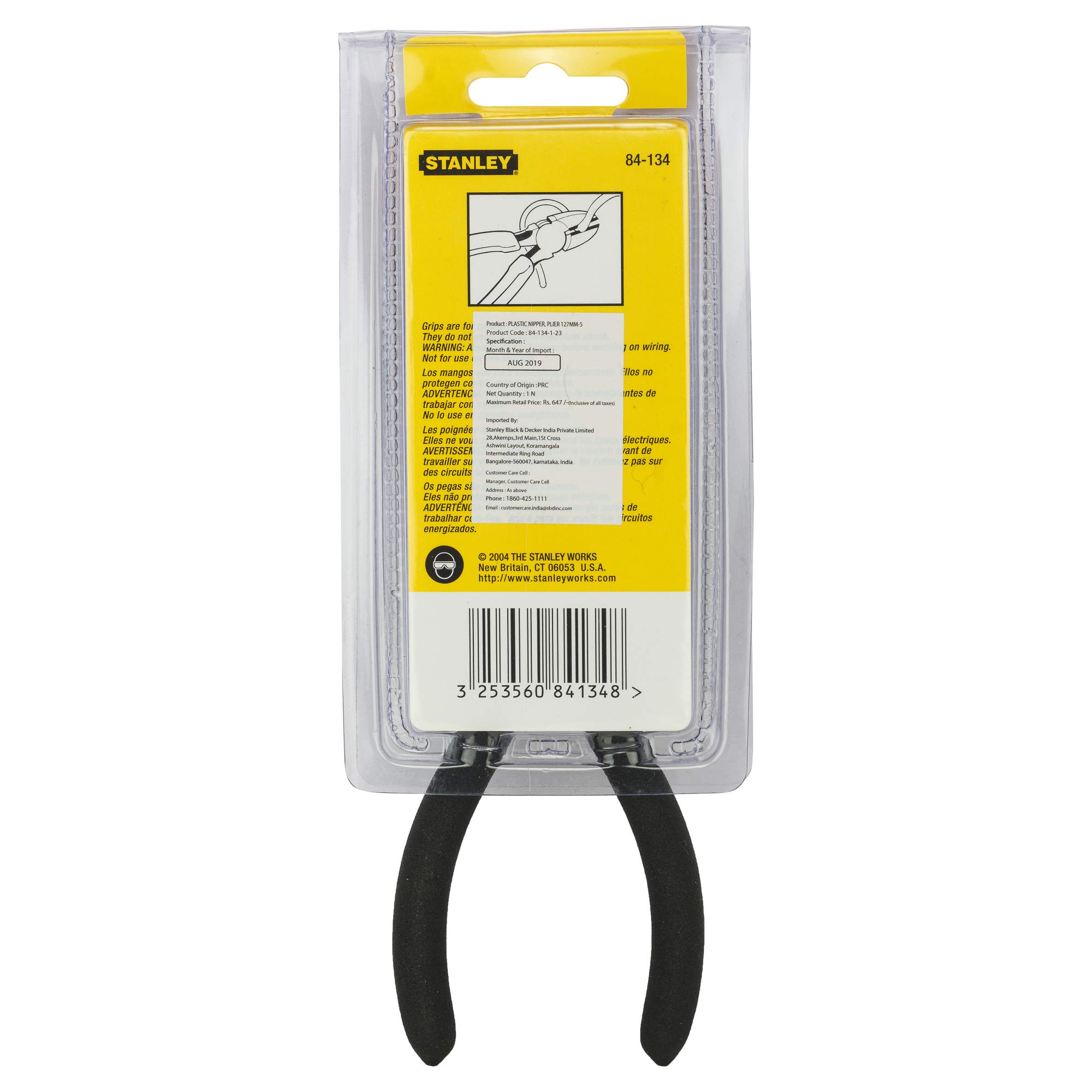 STANLEY 84-134-1-23 127mm/5'' Plastic Nipper Plier 4