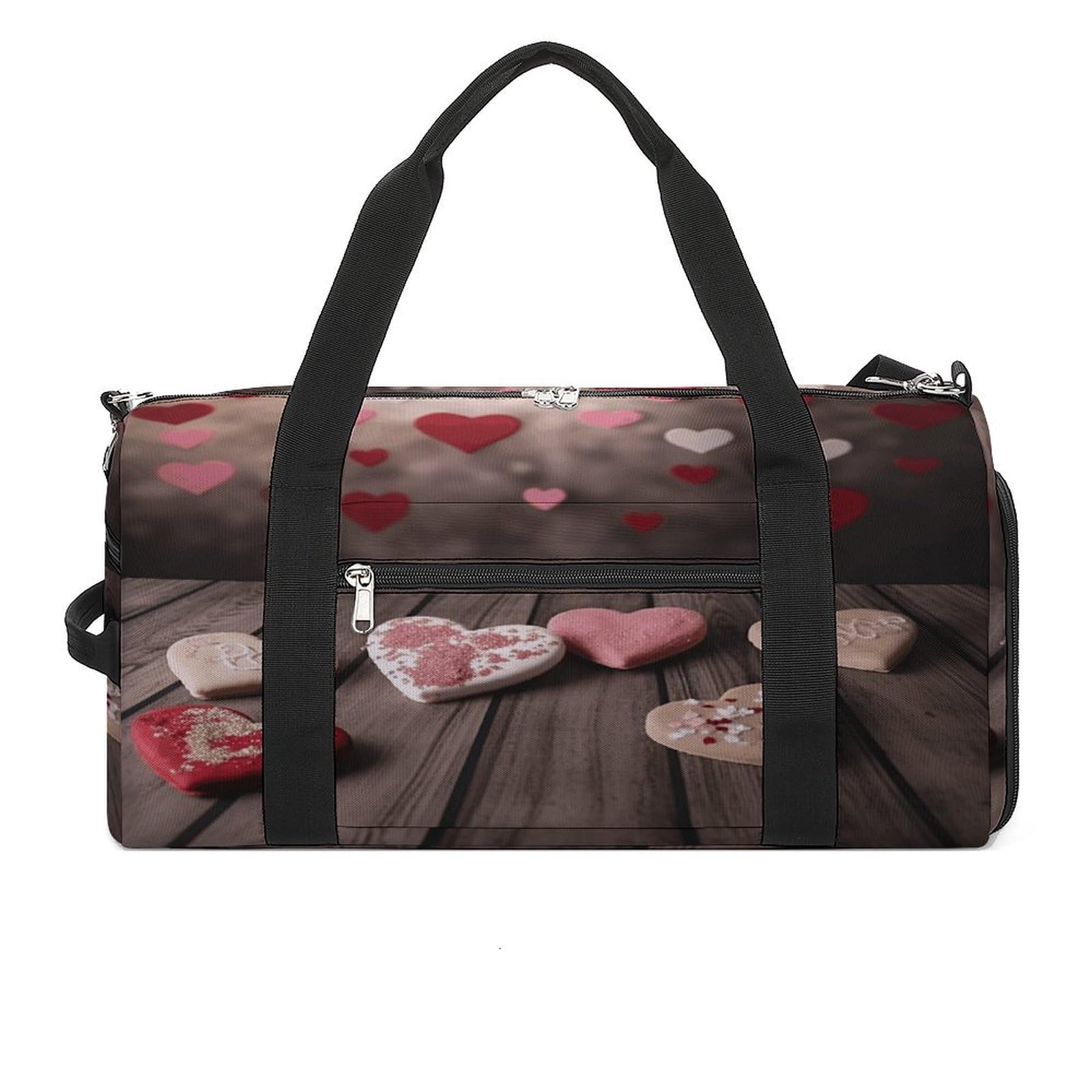 Turnbeutel für Damen und Herren, Valentinstag-Druck, Turnbeutel, wiederverwendbar, Turnbeutel mit Schuhfach, Stil, Einheitsgröße, modern, Stil:, Einheitsgröße, Modern