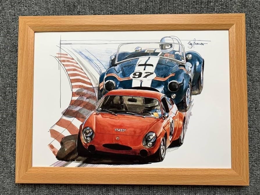 BOW Kazuhiro Ikeda, Abarth Simca & Cobra, B5 Size, Plaque